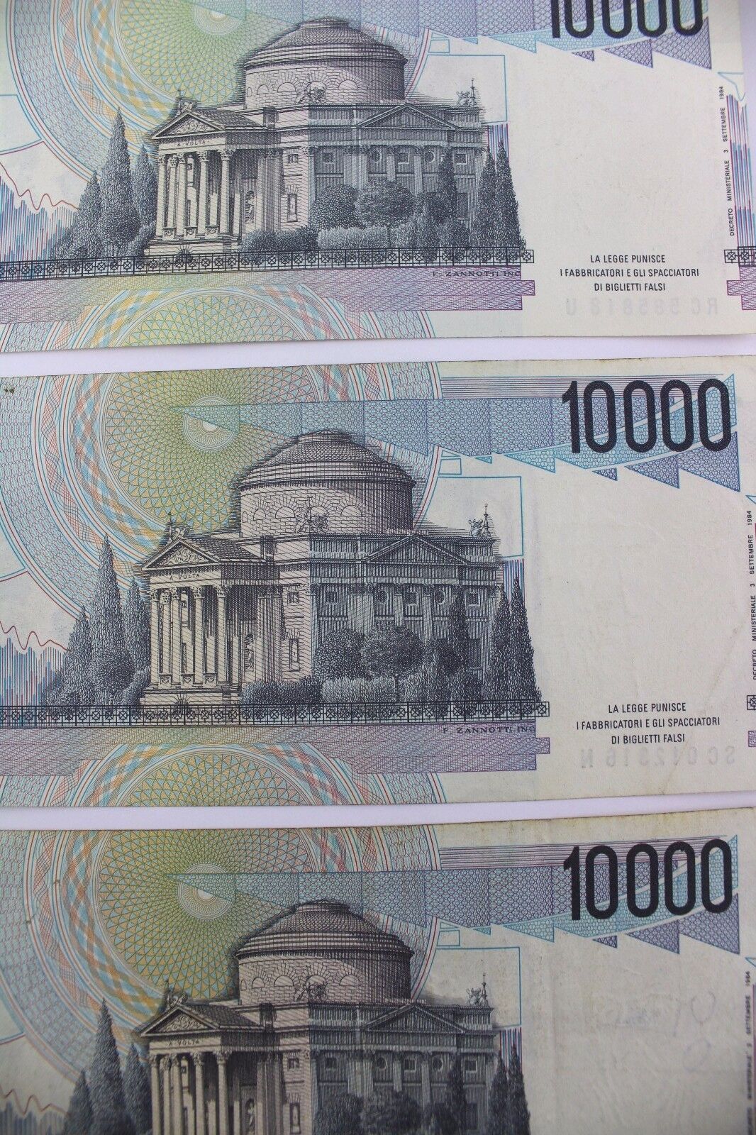 3x 10000 Lire Diecimila Italy Banknoten 1984 Guter Zustand good condition bill - Antikhandel-Stuttgart