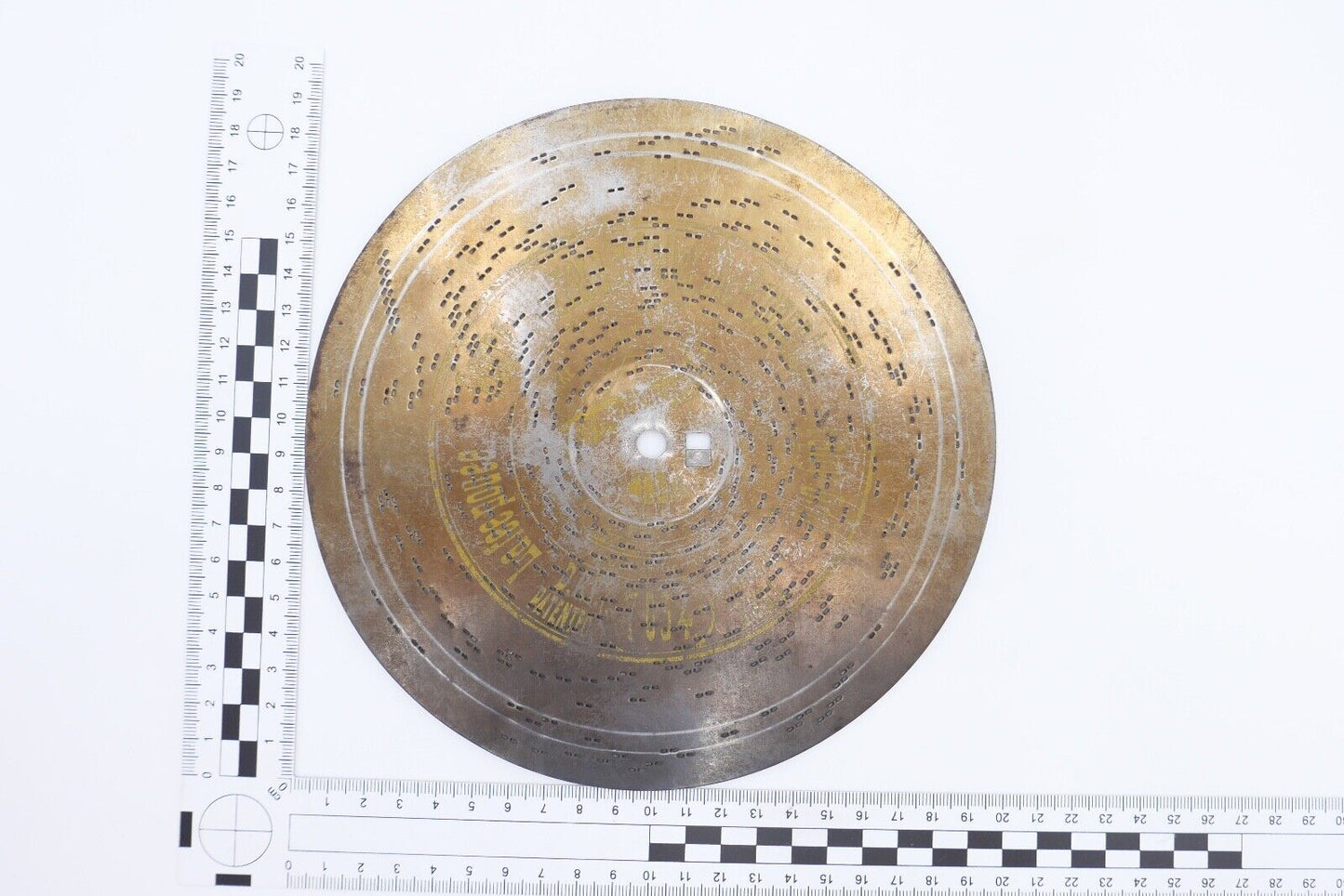 7034 Symphonion Lochplatte Spieluhr Spieldose PUPPEN WALZER DIE PUPPENFEE Ø 19,5 - Antikhandel-Stuttgart