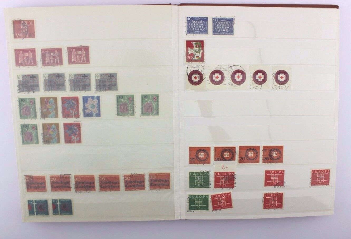 Briefmarken Album Collection stamps BRD Deutschland 1949 - 1968 Posthorn usw TOP - Antikhandel-Stuttgart