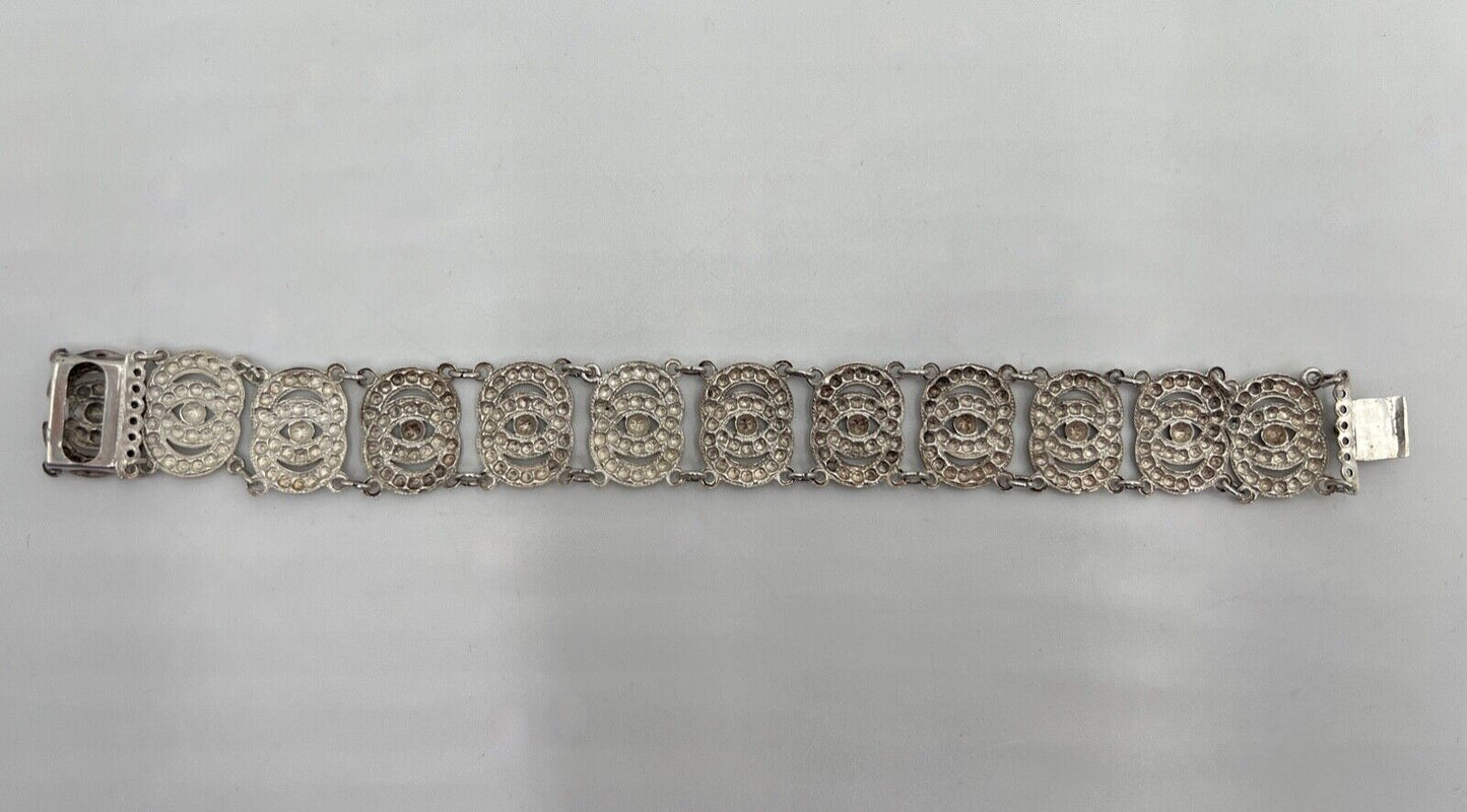 Vintage Design Glieder ARMBAND 835 Silber Gliederarmband - Antikhandel-Stuttgart