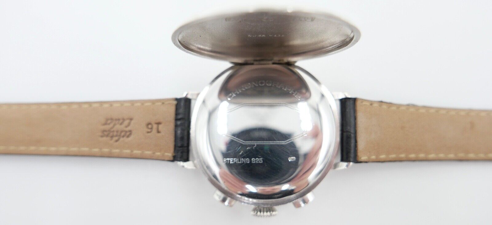 Vintage Eberhard & Co Chronograph 310-8 31008 cal. 14 inkl. Papiere 925 Silber - Antikhandel-Stuttgart