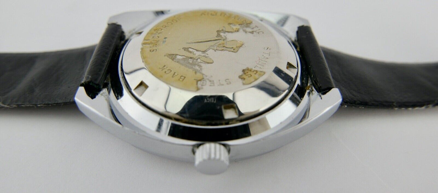 GENEVE Automatic Herren Armbanduhr INT 7522/3 Duromat ZB blau sehr selten NEUwer - Antikhandel-Stuttgart