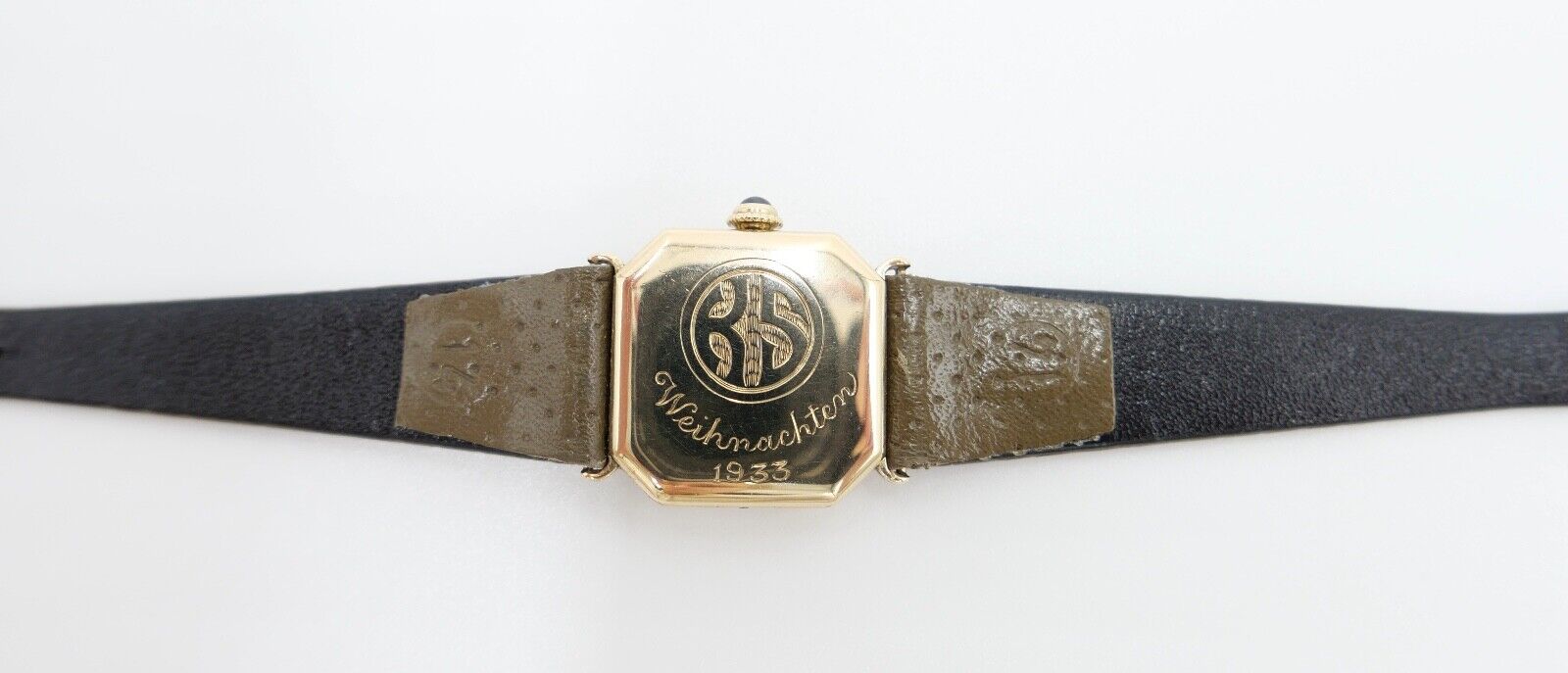 1930er Herren Damen Uhr Henry Blank & Co and Cresarrow USA 585 14K Gold Saphire - Antikhandel-Stuttgart