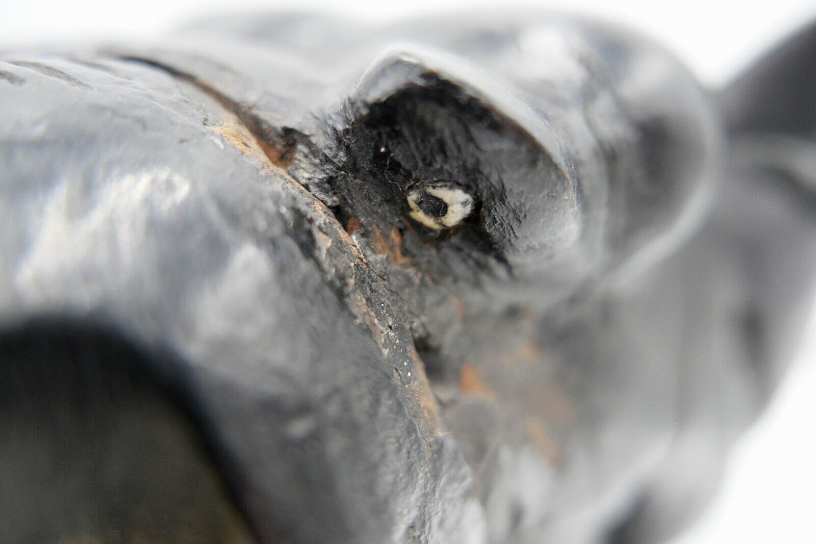 Großer massiver antiker Afrikanischer Holz Elefant 48x38 cm beschichtet 6,1 Kg - Antikhandel-Stuttgart