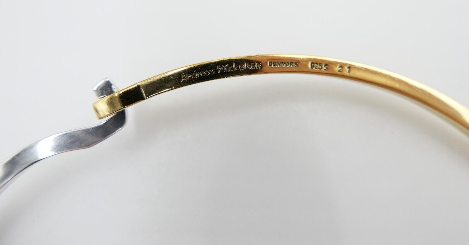 Bicolor Designer Halsring Halsreif Collier Andreas Mikkelsen Denmark 925S Silber - Antikhandel-Stuttgart