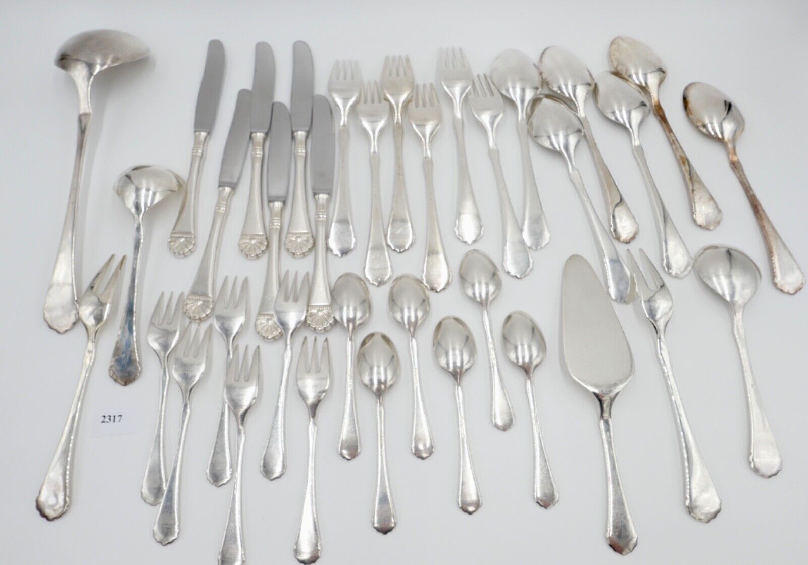 36 Tlg 100 FÜRST FÜROSIL 18/8 Besteck Set Gabel Löffel Messer 100er versilbert - Antikhandel-Stuttgart