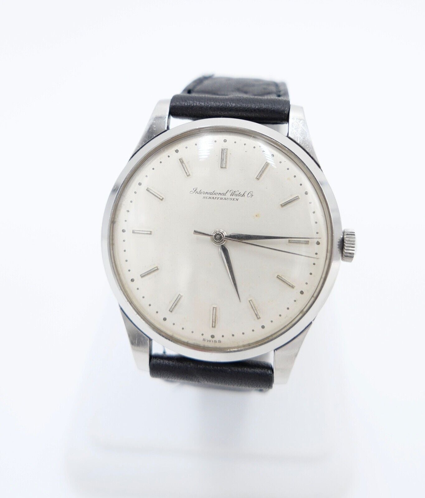 1959 IWC International Watch Co Herren Armbanduhr Cal. 89 Edelstahl Handaufzug - Antikhandel-Stuttgart