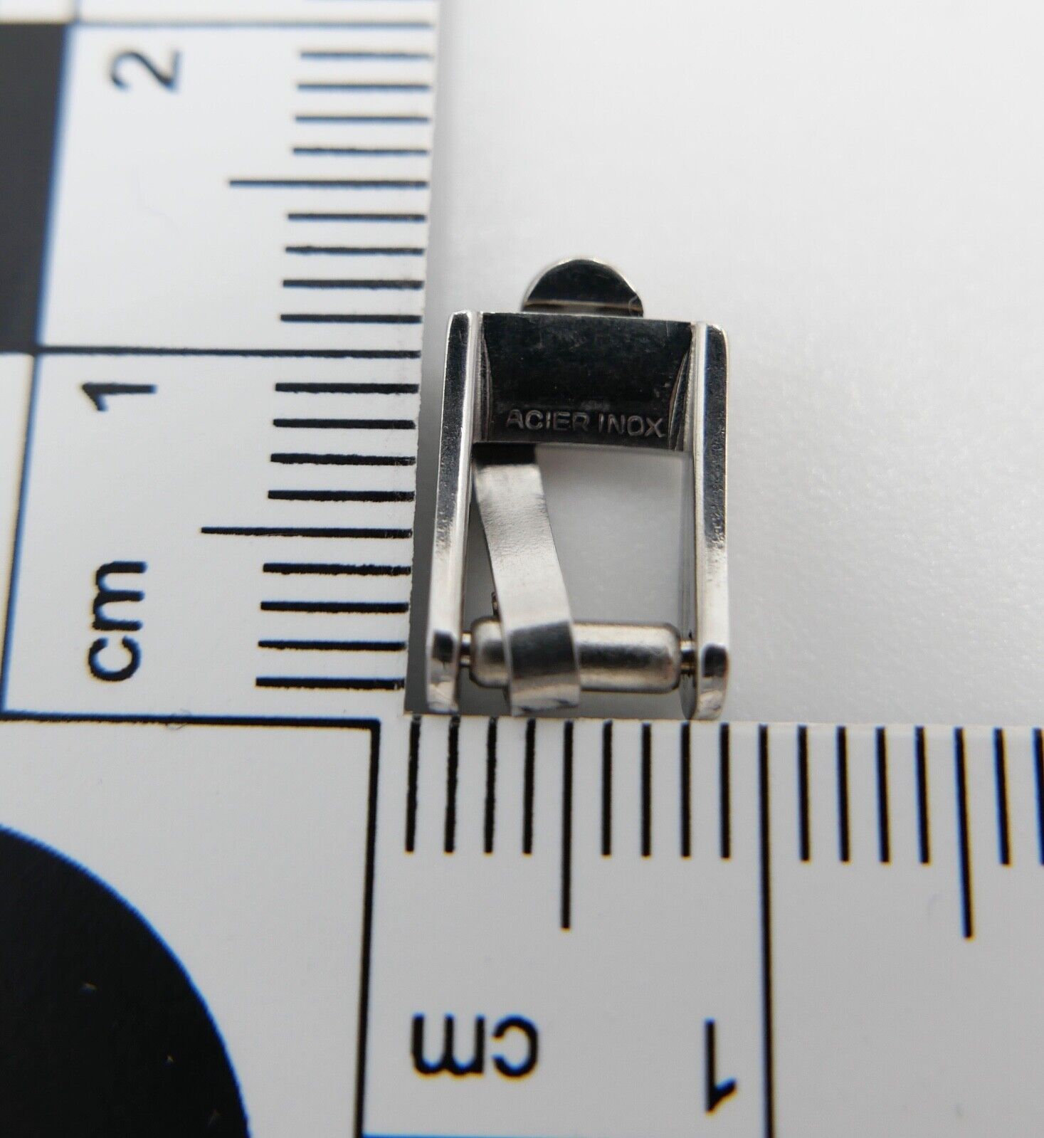 ORIGINAL alte OMEGA Dornschließe EDELSTAHL Armbanduhr 6mm CLASP BUCKLE - Antikhandel-Stuttgart