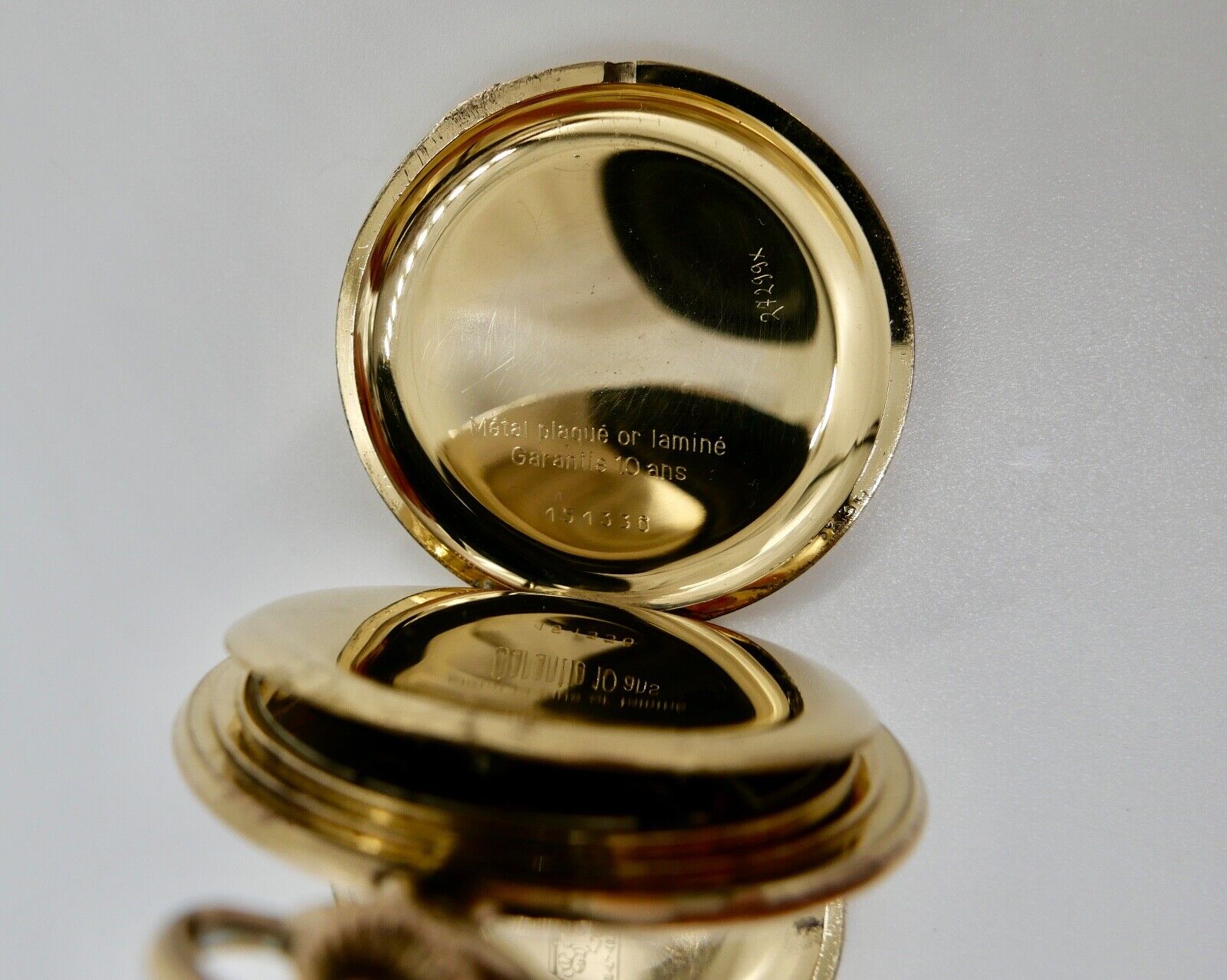 CHRONOMETRE Savonette Taschenuhr Ø 44mm vergoldet BAYARD Ritter - Antikhandel-Stuttgart