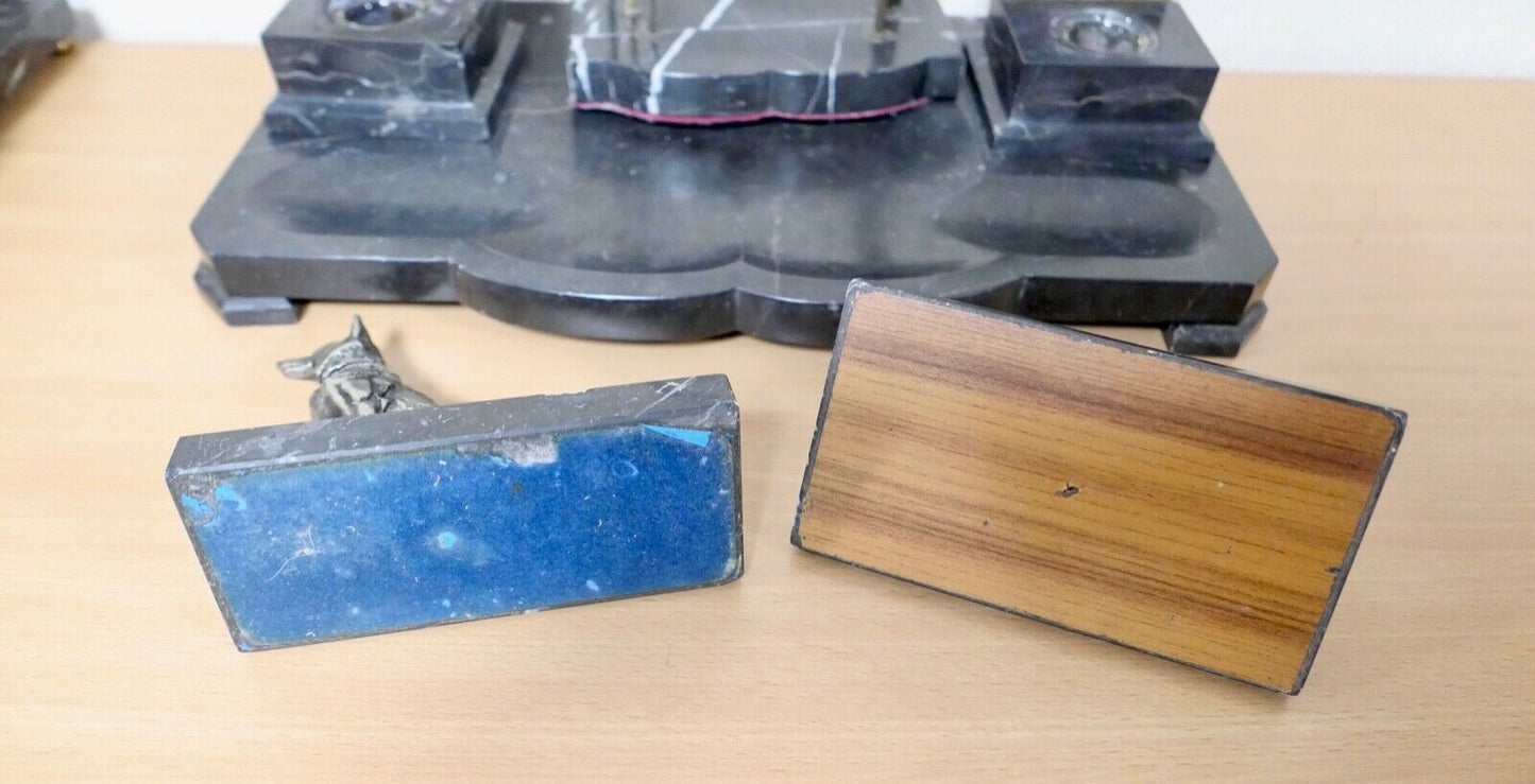 antike Schreibtischgarnitur aus Marmor - Antikhandel-Stuttgart