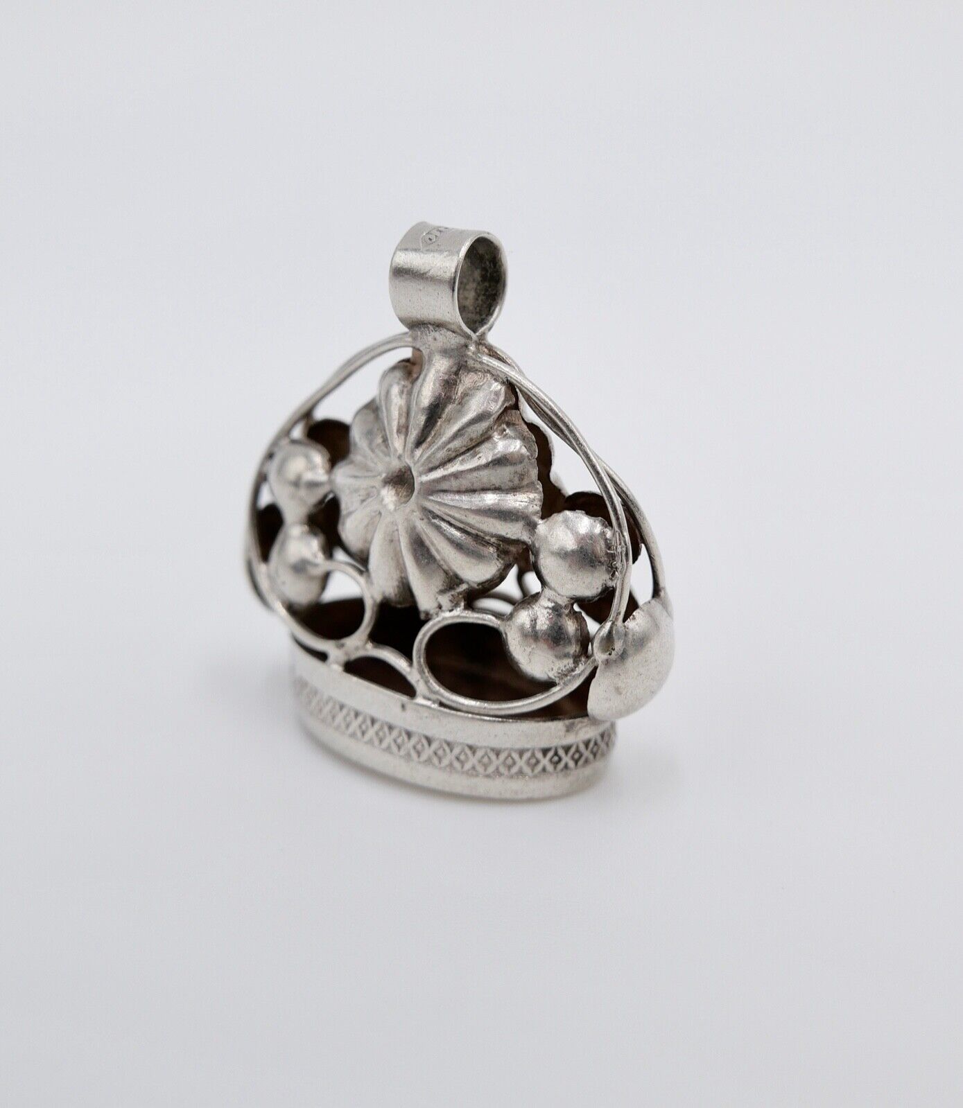 JUGENDSTIL Anhänger PETSCHAFT SIEGEL " F J G " STEMPEL Silber - Antikhandel-Stuttgart