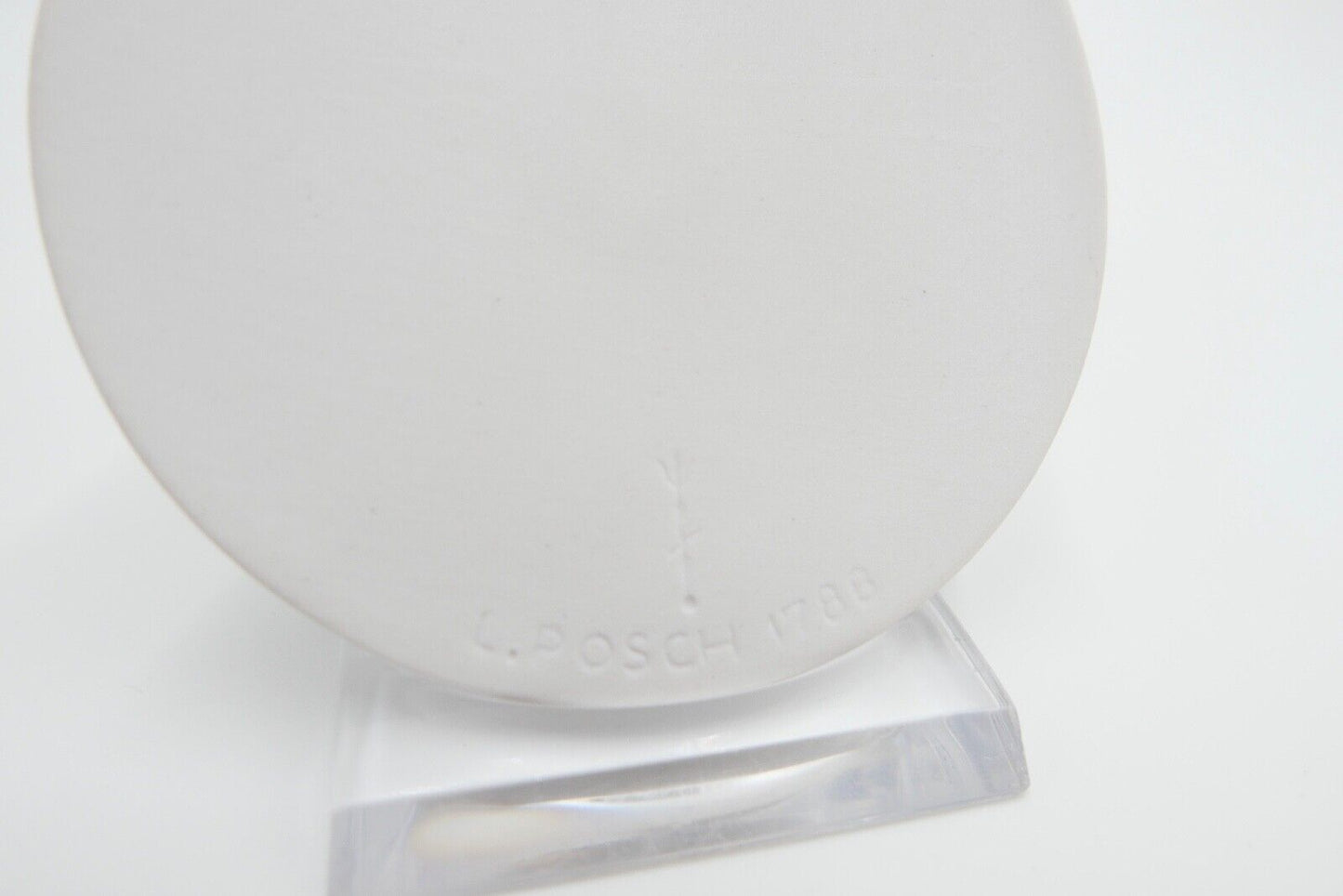 KPM Berlin Sammler Wand Plakette Porzellan Relief weiß 1. Wahl Ø 8 cm - Antikhandel-Stuttgart