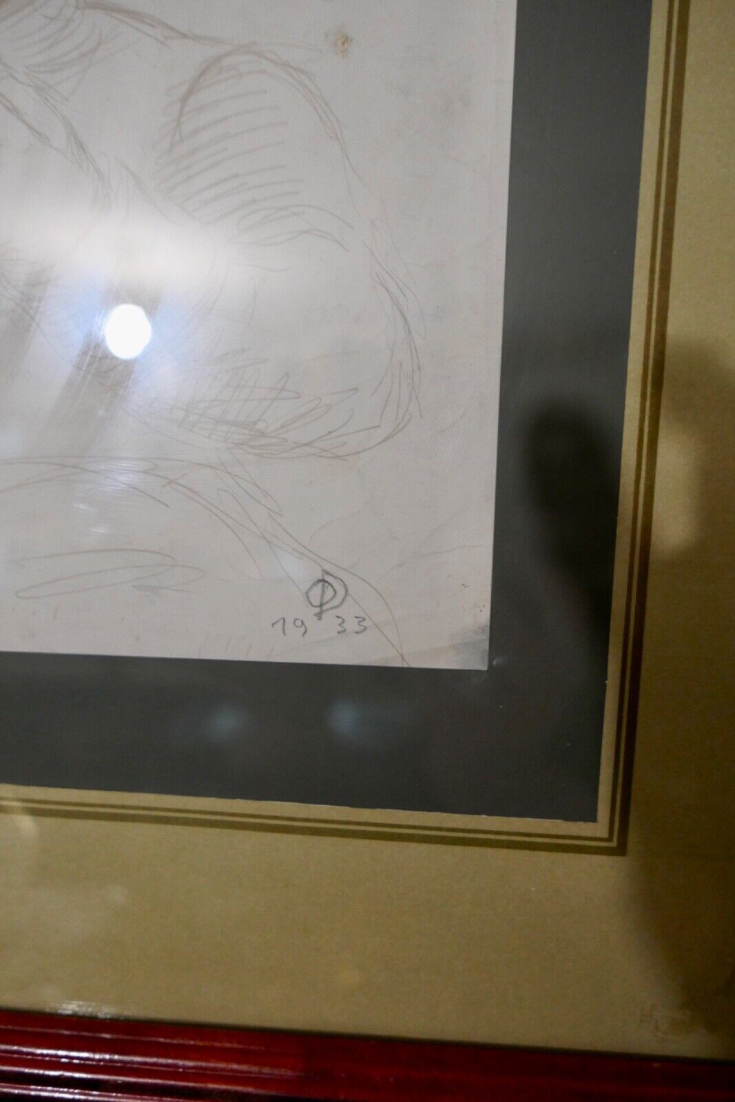 OTTO DITSCHER Bleistiftzeichnung " BABY / KIND " 1933 Pfalz 54x44cm - Antikhandel-Stuttgart