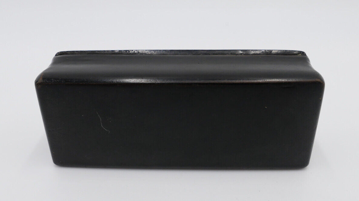 Antikes Döschen 90x38mm Frankreich schwarz Lack um 1880 Holzdose - Antikhandel-Stuttgart