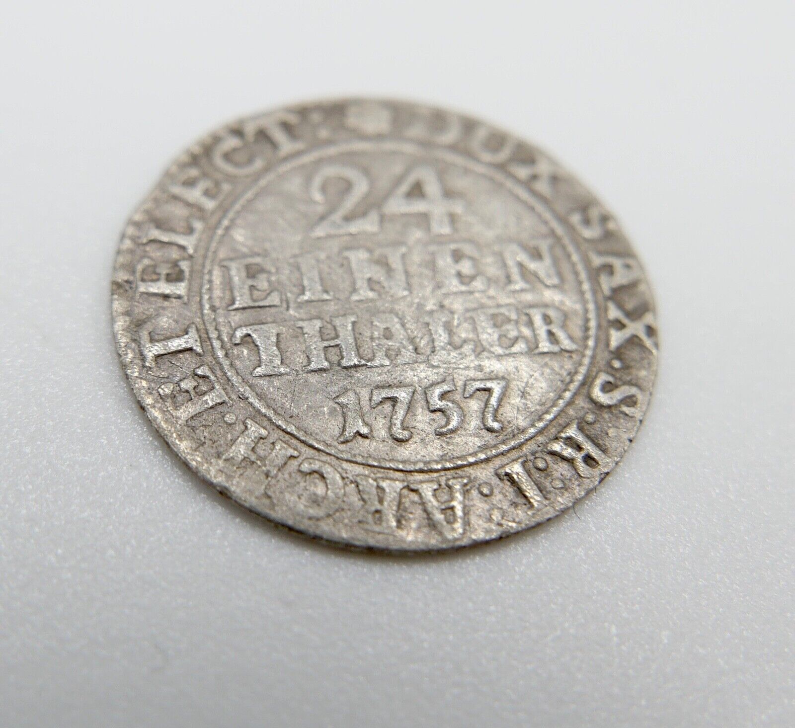 1/24 Taler Sachsen Albertinische Linie 1757 Friedrich August II. Silber - Antikhandel-Stuttgart