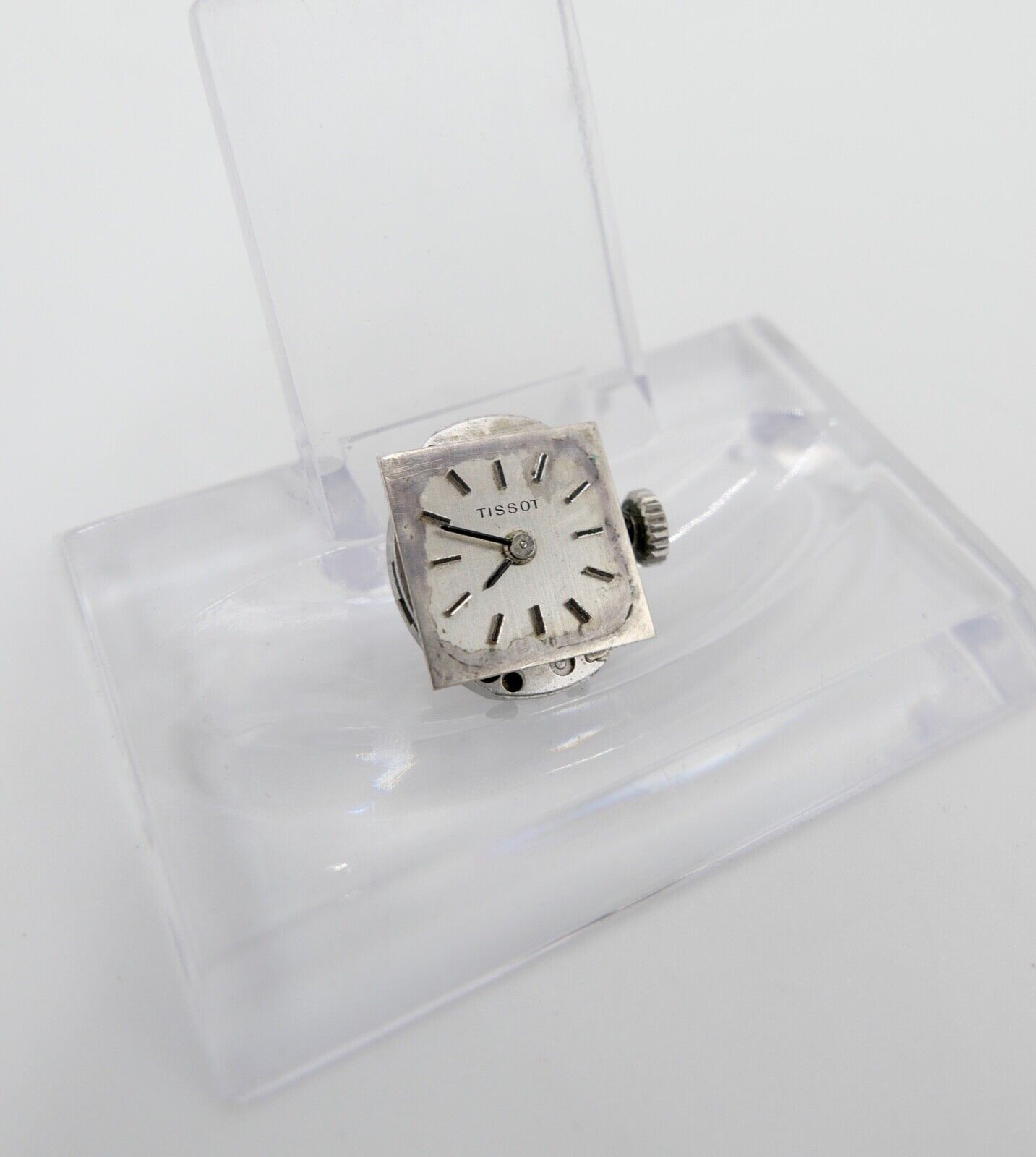 LÄUFT Tissot Cal. 2403 Uhrwerk Ziffernblatt Zeiger Krone voll funktionsfähig - Antikhandel-Stuttgart