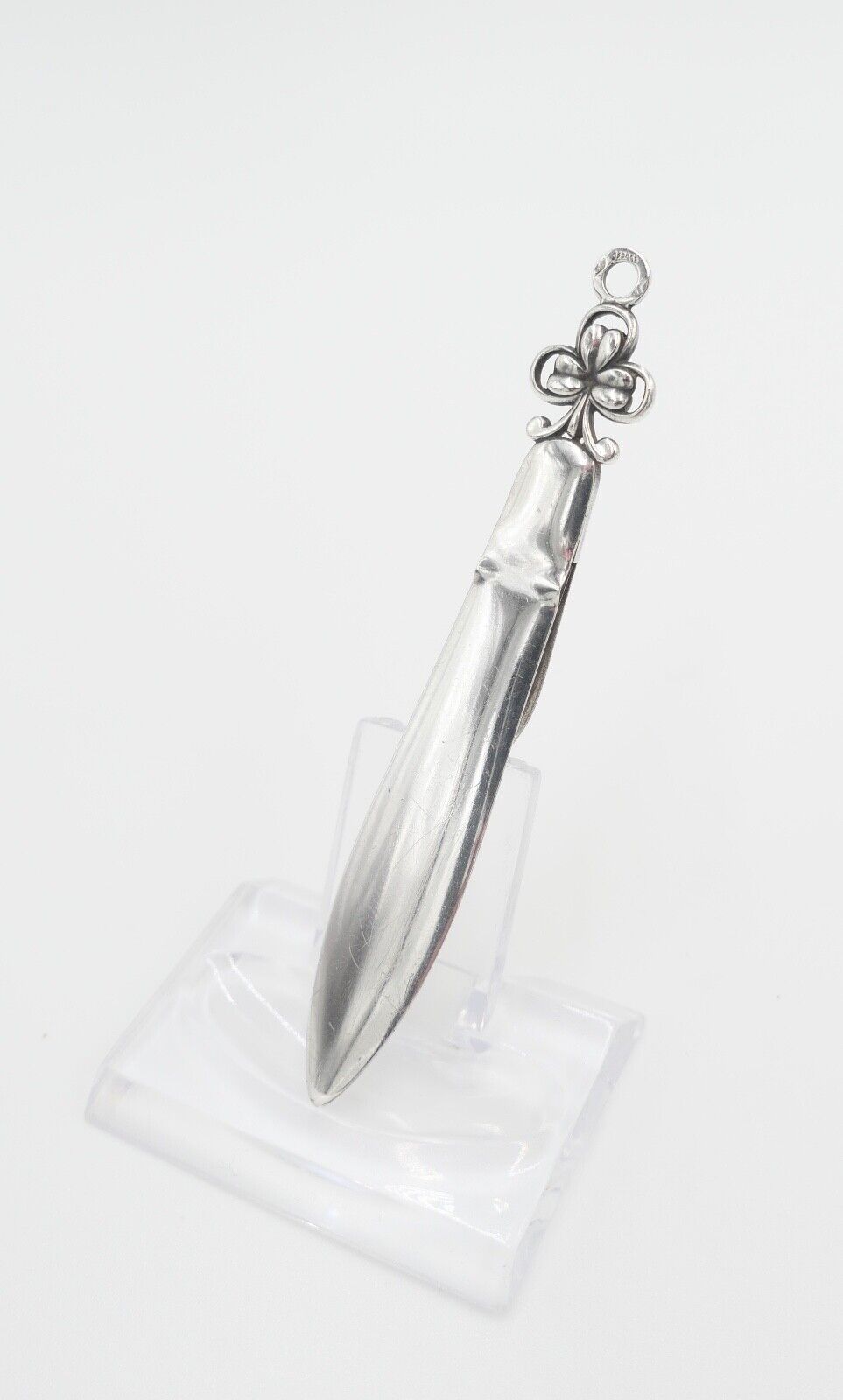 alter Brieföffner Krawatte Frankreich DEPOSE CM Silber Floral - Antikhandel-Stuttgart