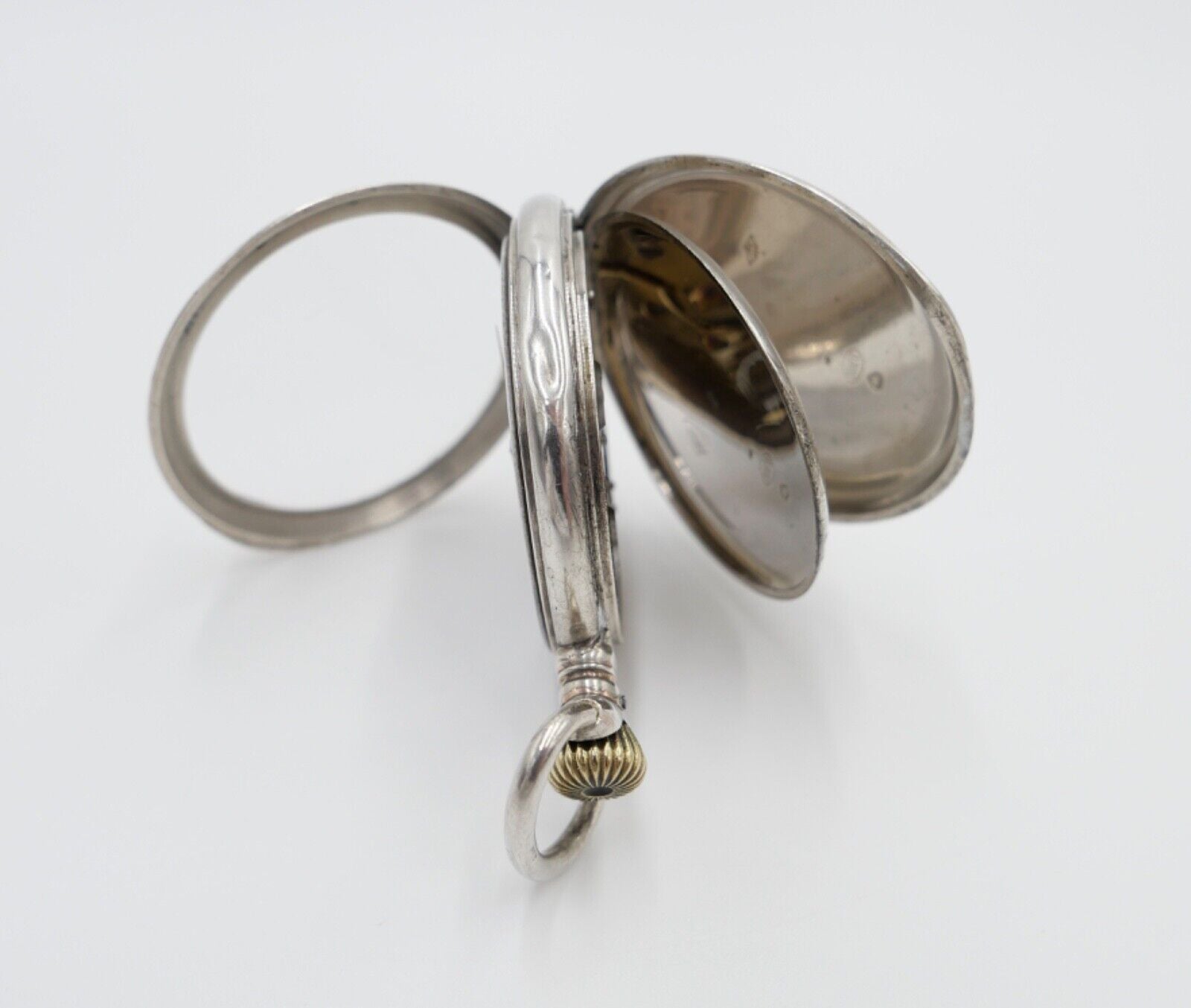 1888 IWC Open Face Kaliber 49 Taschenuhr 800 Silber Ø 50mm - Antikhandel-Stuttgart