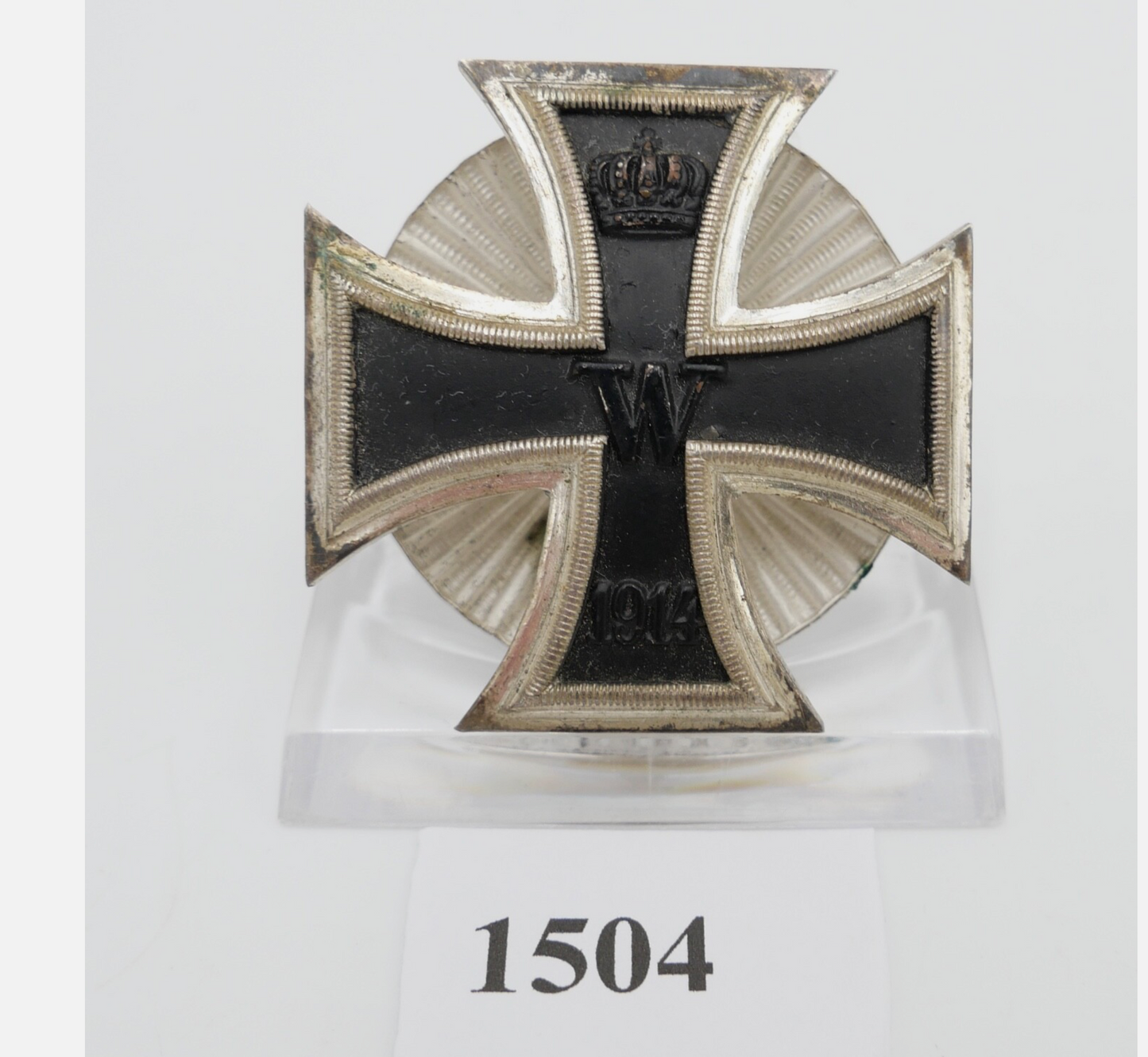 Eisernes Kreuz EK1 1914 Deutsches Kaiserreich 1. WK an Schraubscheibe 1. Klasse