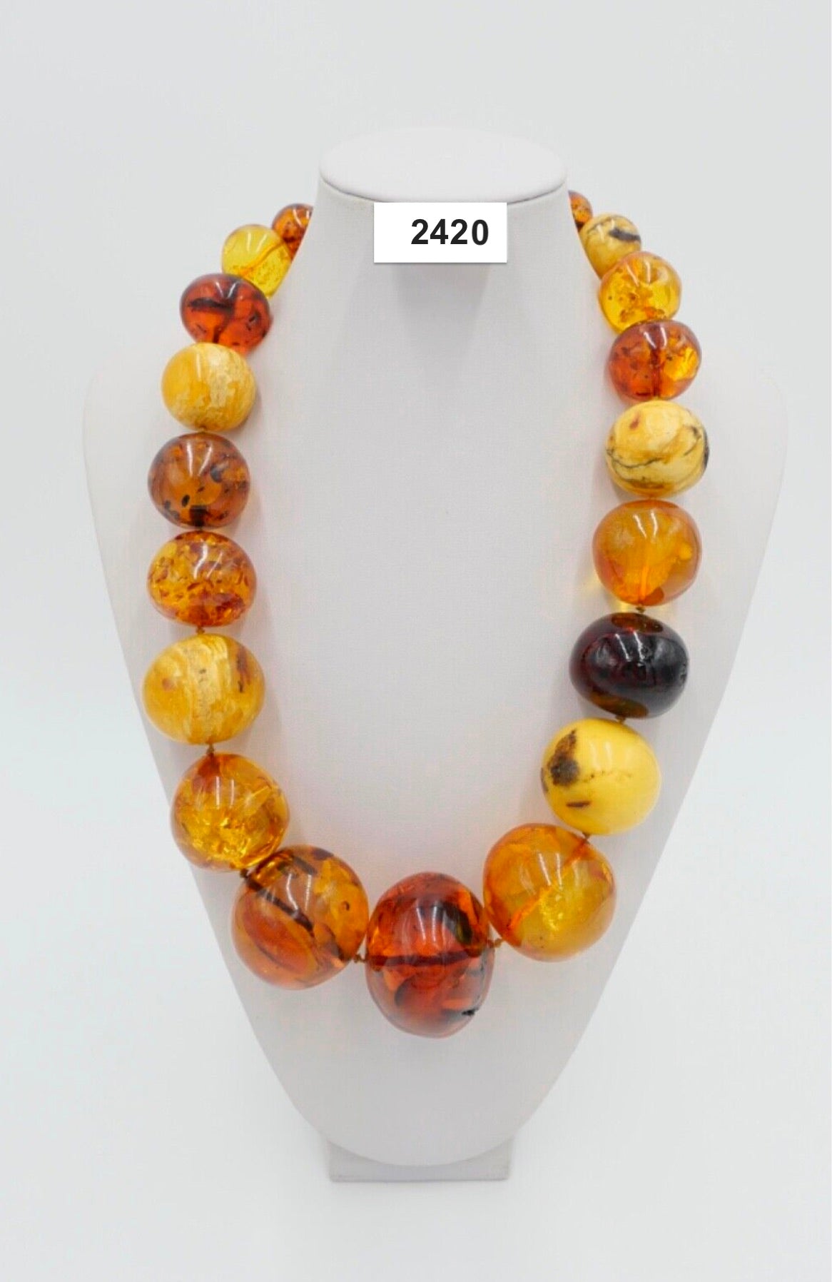 Bernstein butterscotch Vintage XXL Kette Halskette Collier 285 Gr. Amber