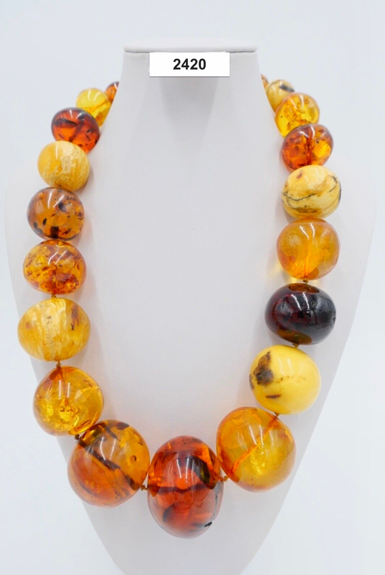 Bernstein butterscotch Vintage XXL Kette Halskette Collier 285 Gr. Amber