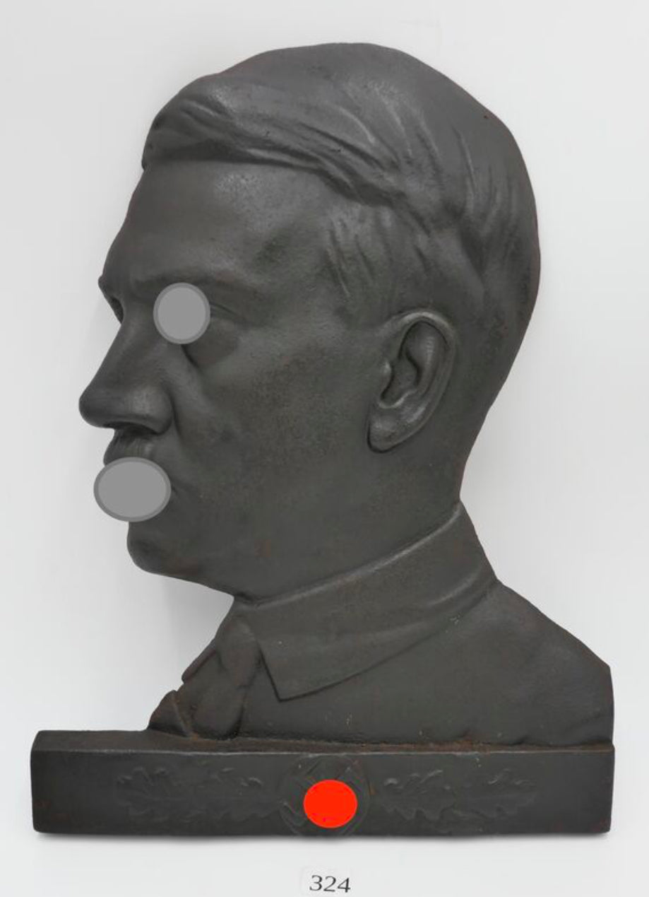 Gusseisen Relief Adolf Hitler 30er Jahre HK Eichnlaub - Antikhandel-Stuttgart