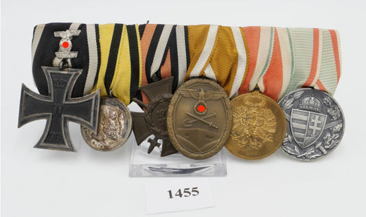 Ordensspange 6 Auszeichnungen Kaiserreich 1. WK & 2. WK - Antikhandel-Stuttgart