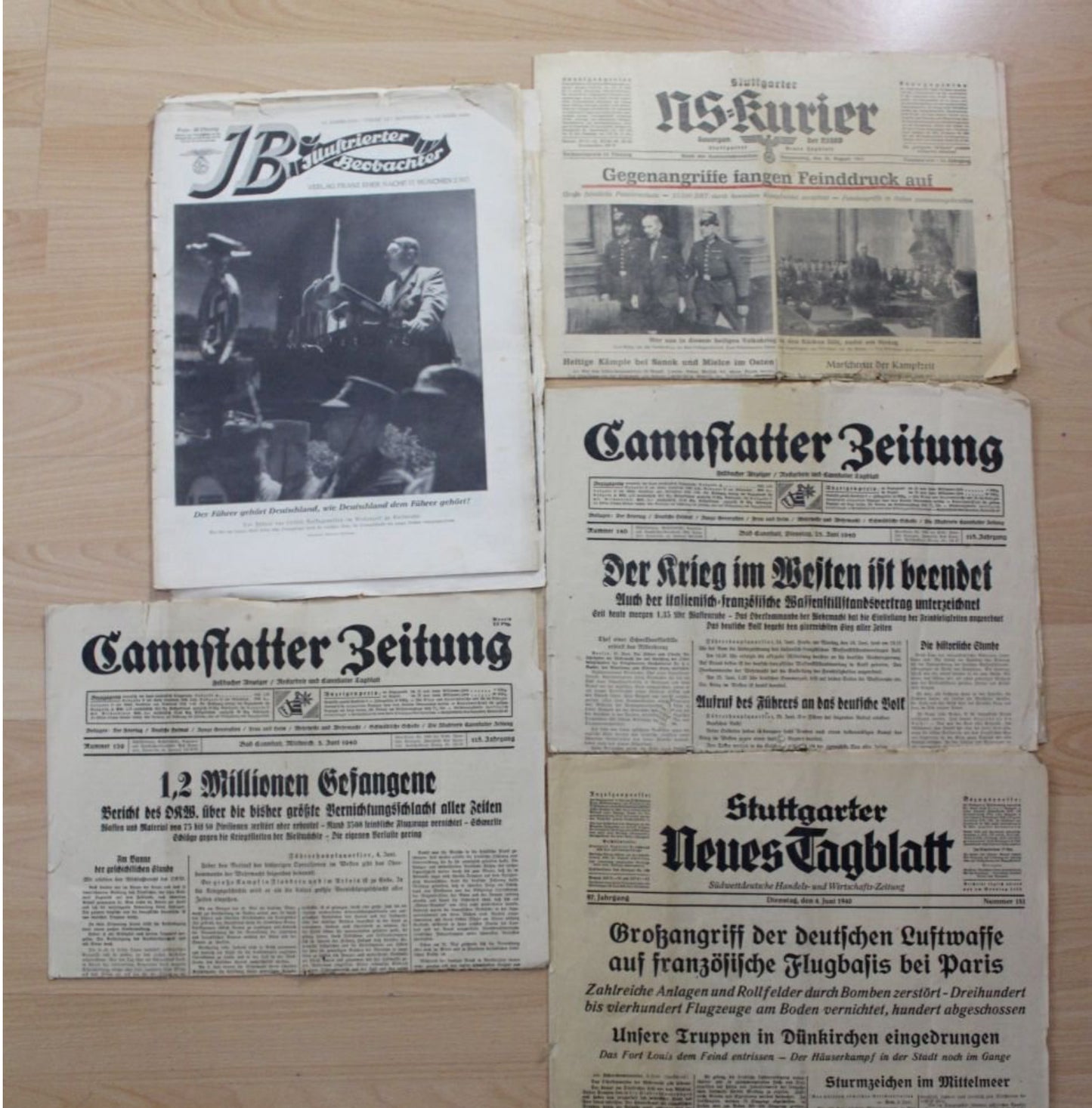Zeitschriften NS Kurier Deutsches Tagesblatt JB Illustr - Antikhandel-Stuttgart