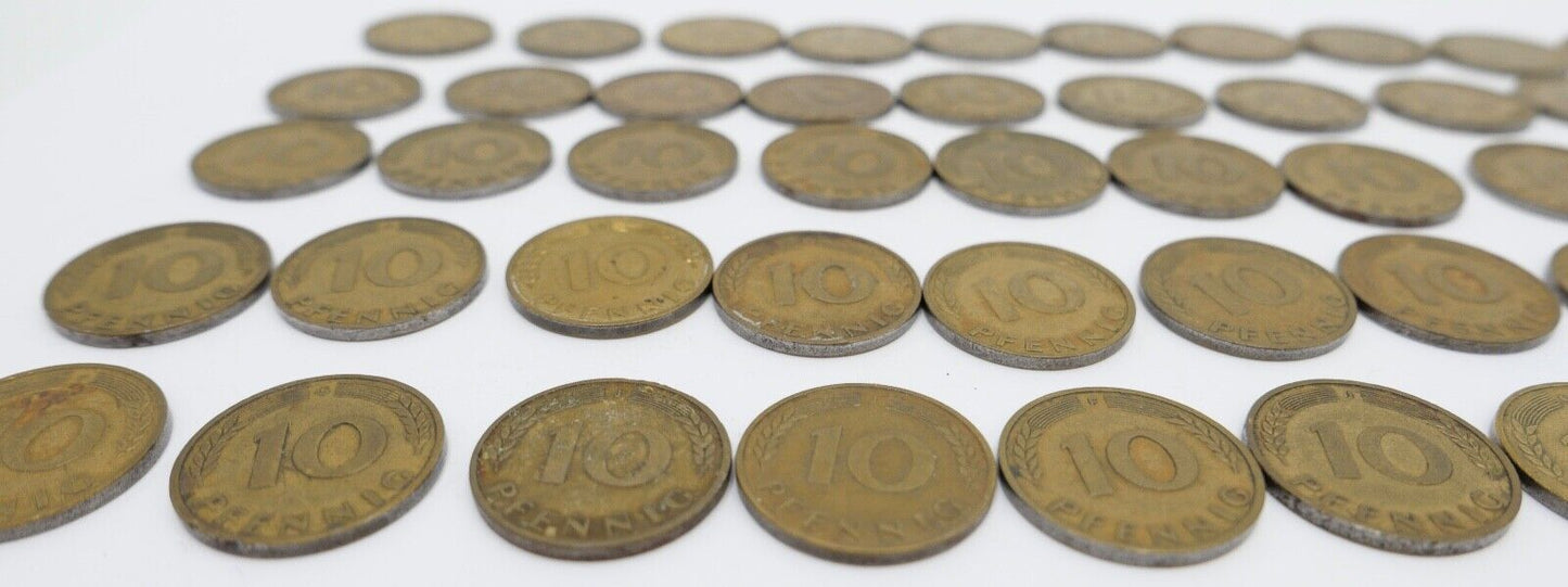 47x 10 Pfennig 1950 D F G J Jäger J. 383 s-vz