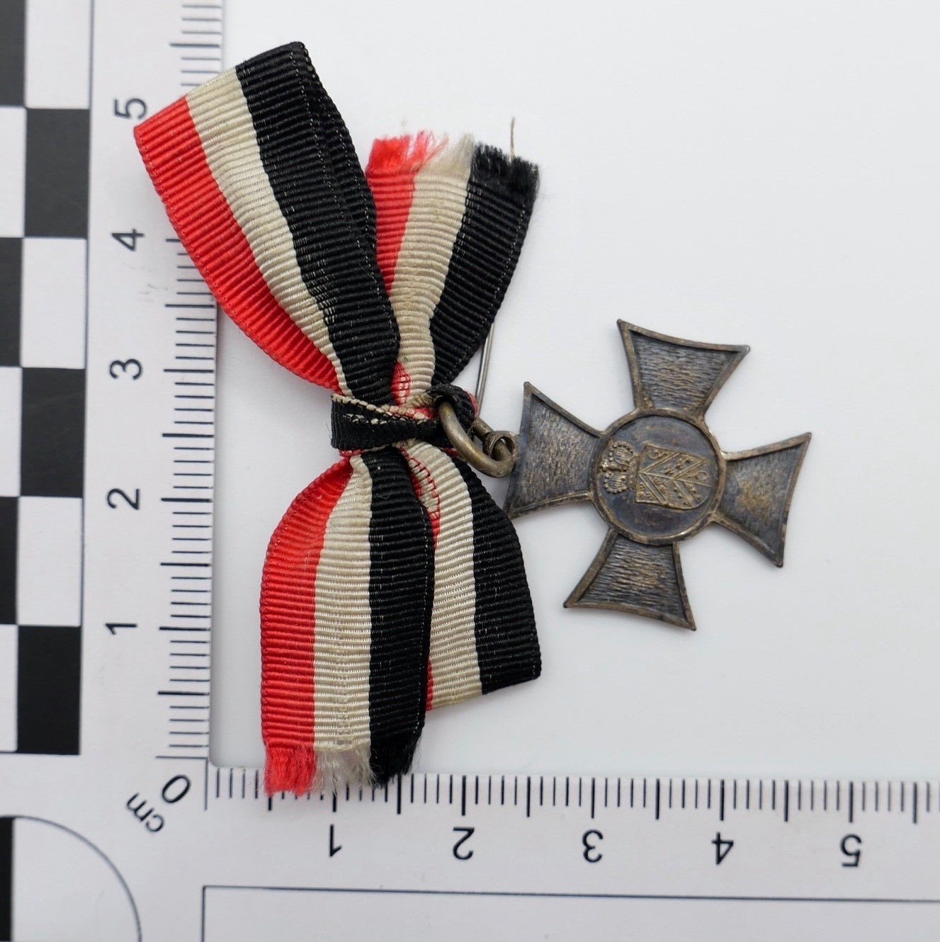 Baden Kreuz für freiwillige Kriegshilfe 1914 1916 Damenschleife Orden 1.WK