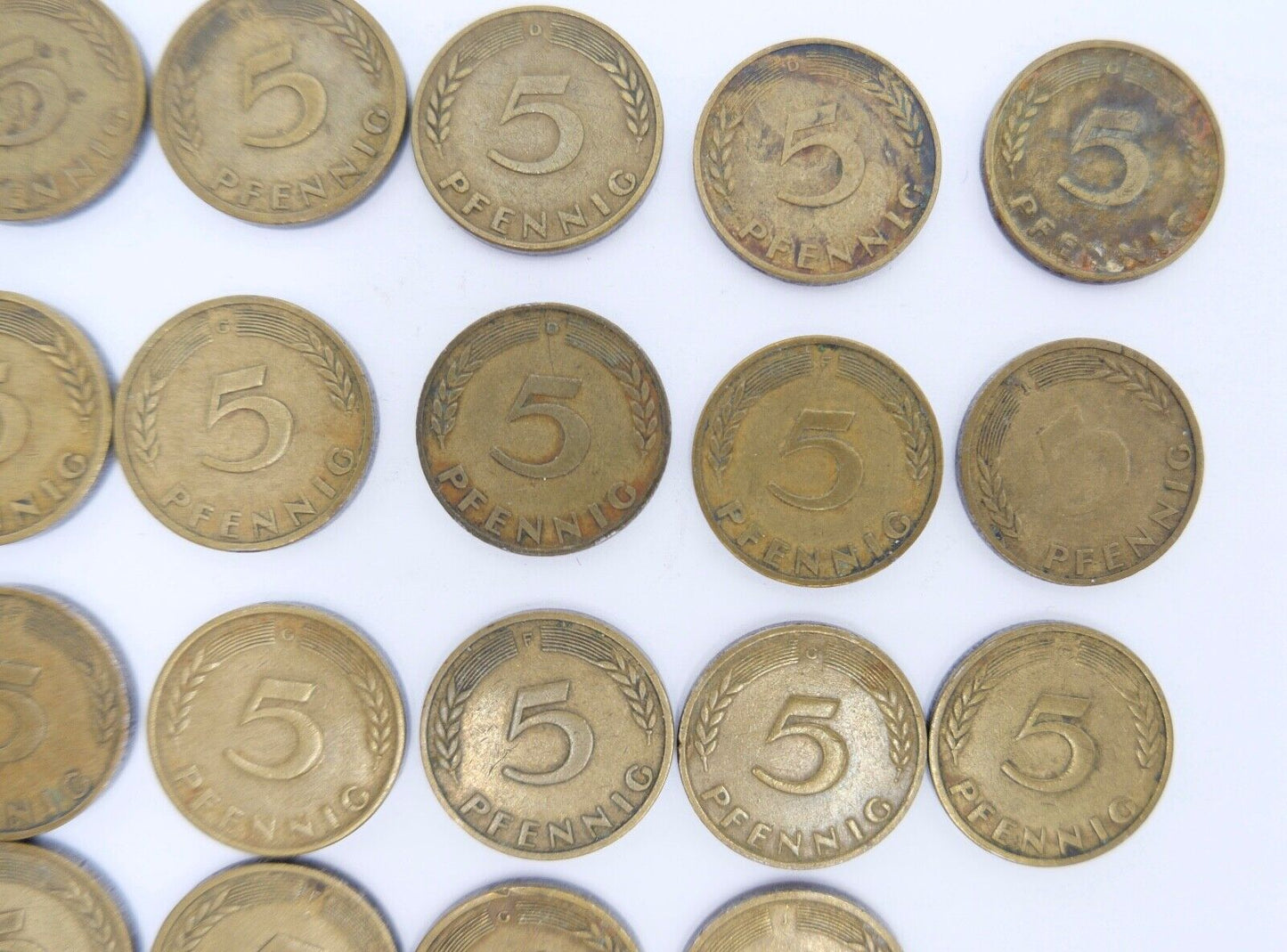 51x 5 Pfennig 1949 D F G J Jäger J. 377 s-vz