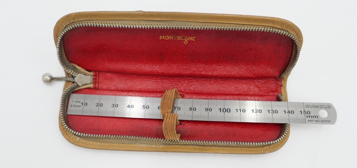 vintage MONTBLANC Leder Etui innen rot für 2 Kugelschreiber / Stifte