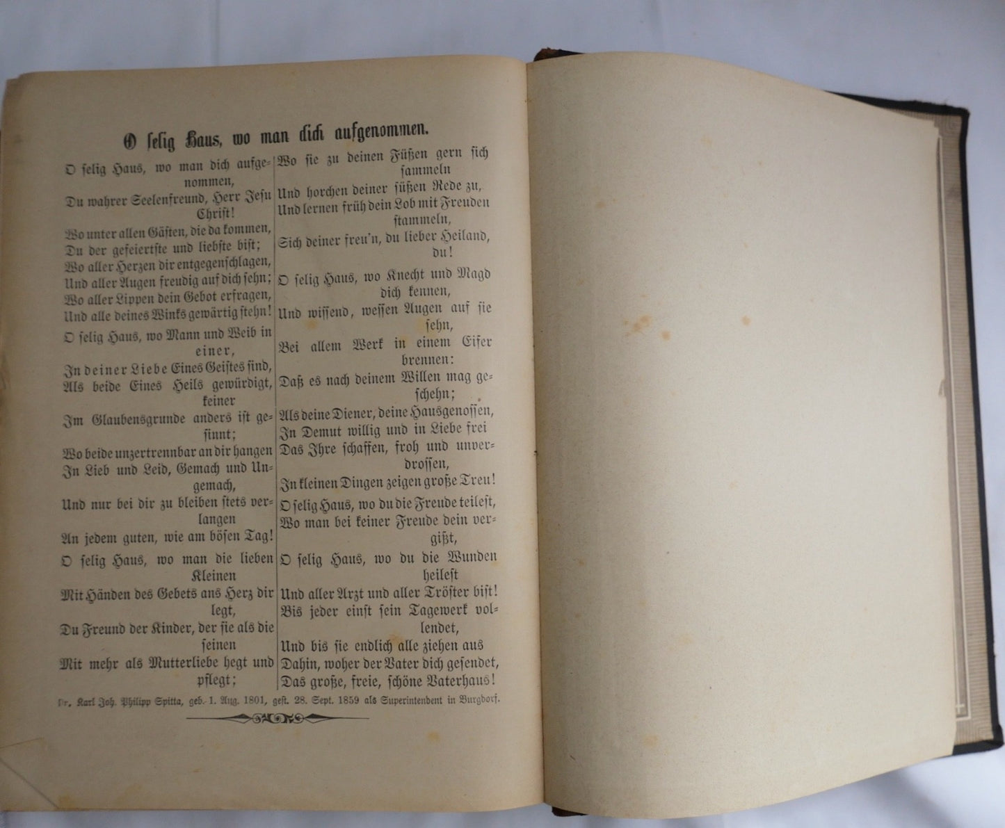 19. Jh  Evangelisches Haus-Predigtbuch Prachteinband Goldprägung Bibel Enßlin