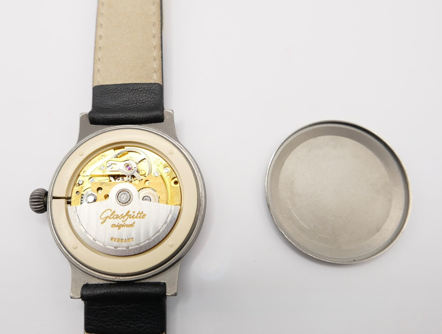 90er Glashütte Spezimat Cal. 10-30 Herrenuhr Automatik weißes Zifferblatt