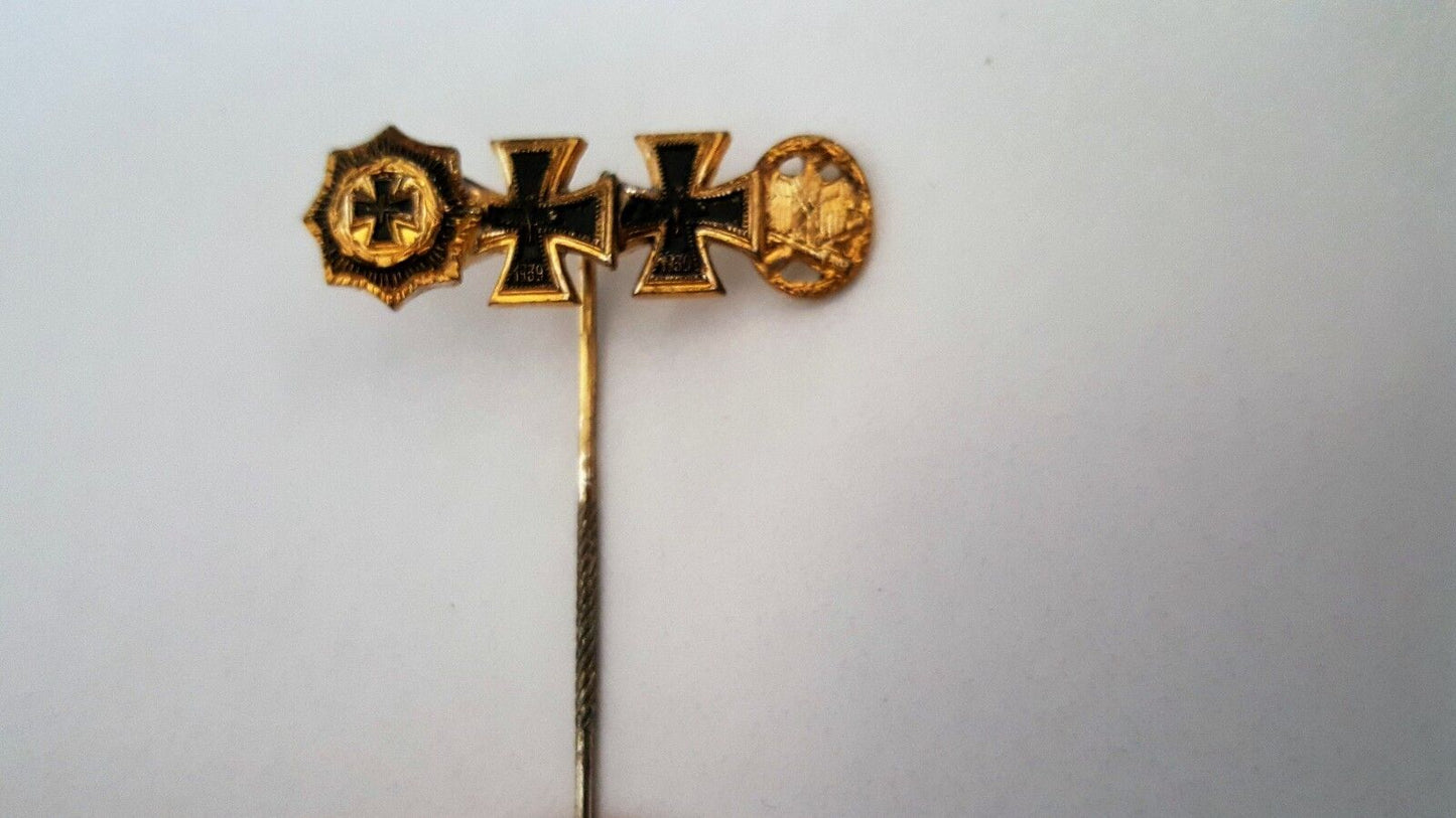 Miniatur Spange German WK WW Nadel Deutsches Kreuz Sturm EK IC BADGE MEDAL Pin