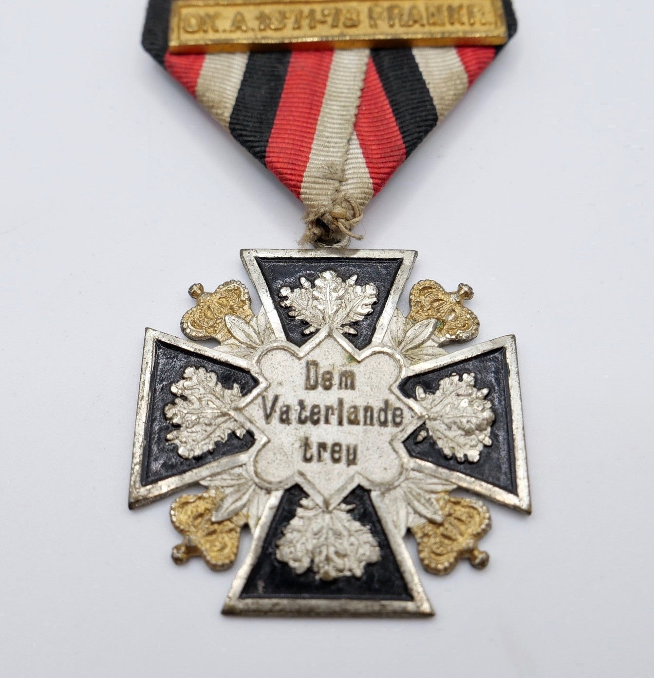 Kriegerbund Kreuz Dem Vaterlande treu Gefechtsspange OK.A. 1871-73 Frankreich