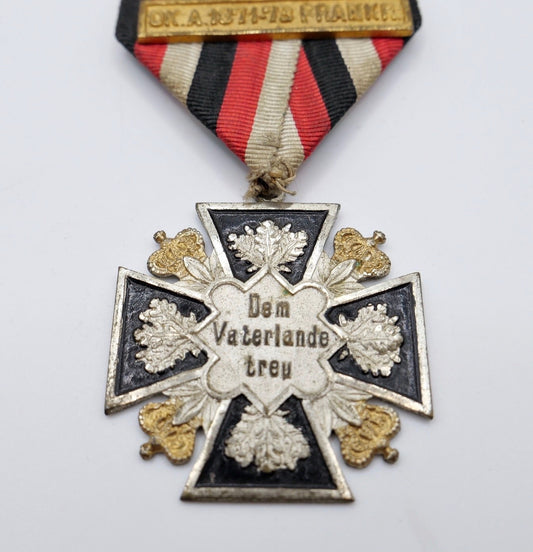Kriegerbund Kreuz Dem Vaterlande treu Gefechtsspange OK.A. 1871-73 Frankreich