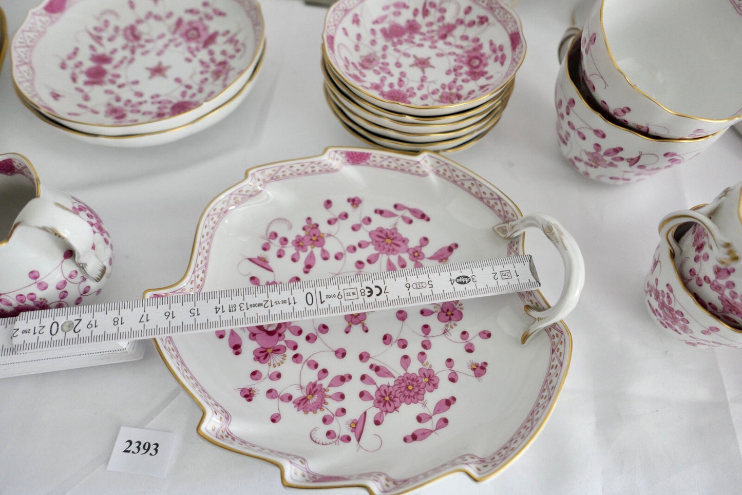 Meissen 1. Wahl Kaffee Mokka Service 25 Teile Porzellan Indisch Purpur