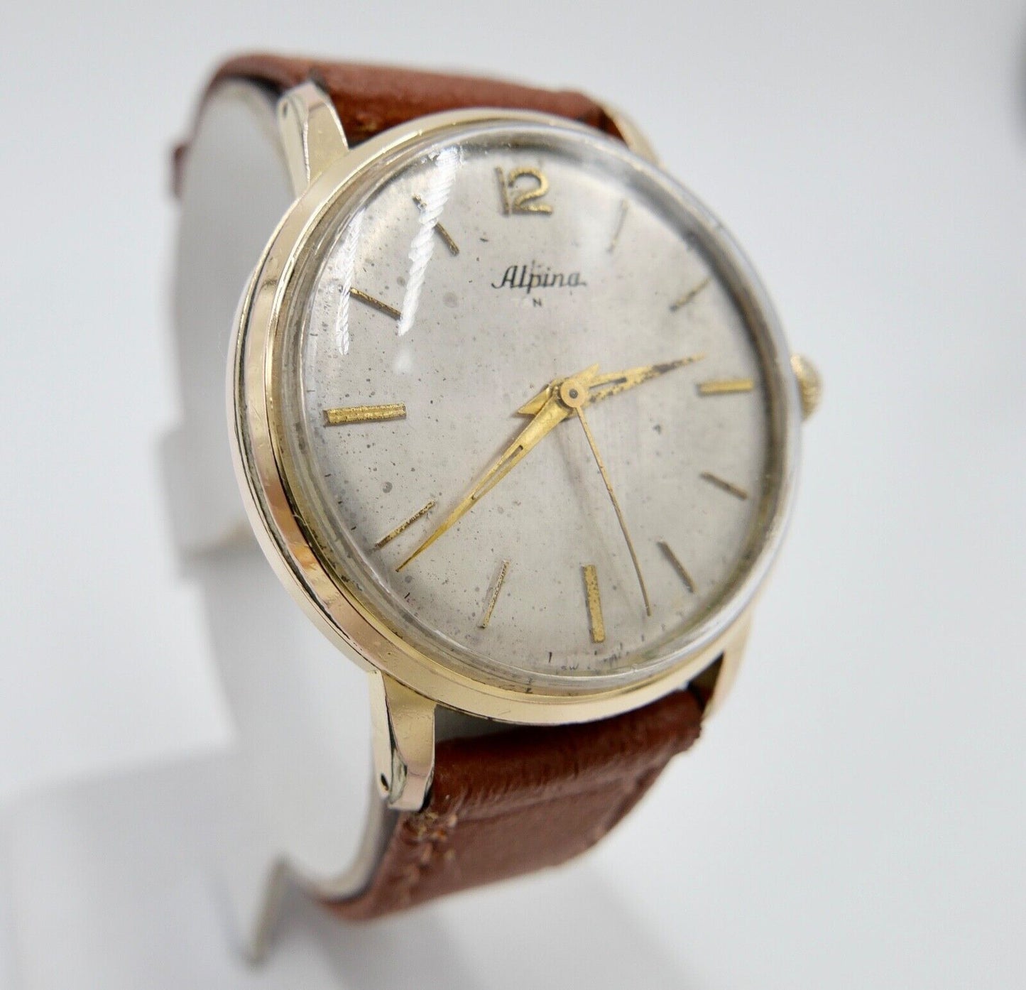 ALPINA STANDARD Cal. 598E Herren Armbanduhr vergoldet 1960er Vintage