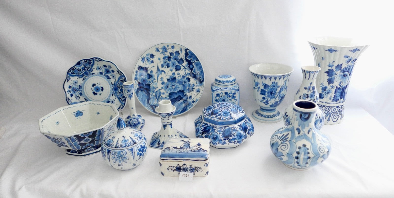 13 Teilig Posten Konvolut DELFT Teller Vase Schüssel Dose