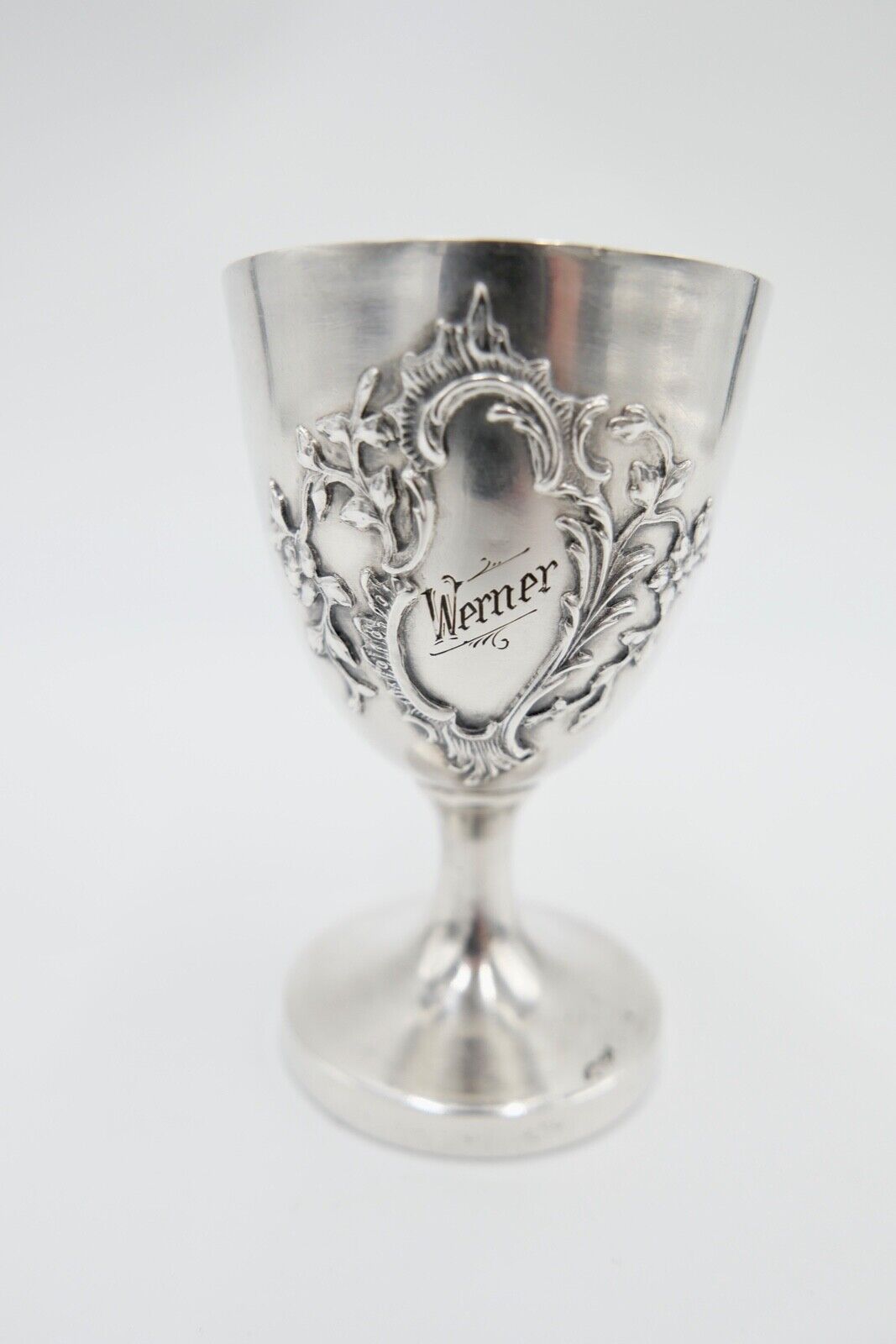 Martin Mayer 800 Silber Jugendstil um 1900 Becher Schnapsbecher Werner vergoldet