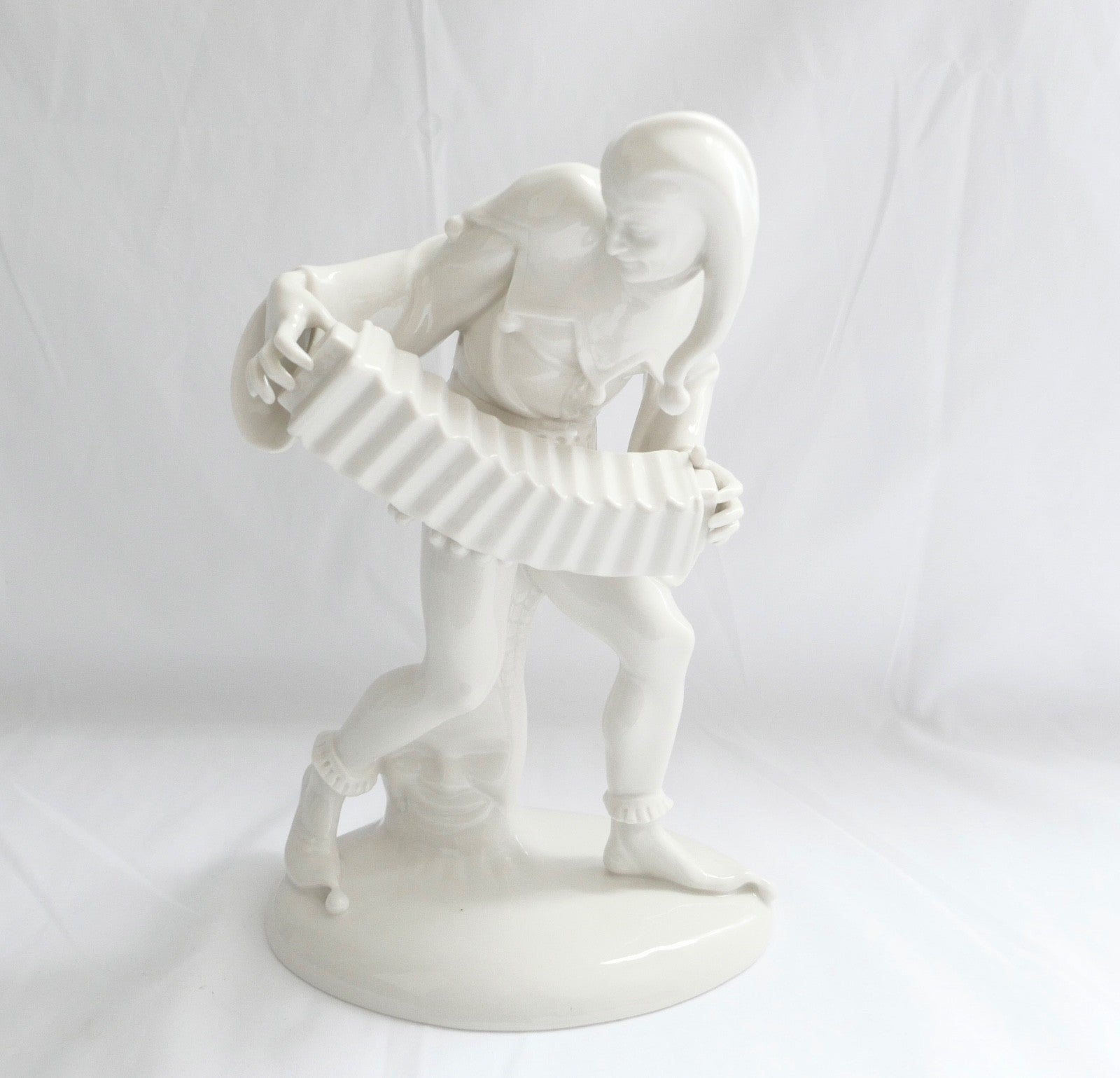 Schwarzburger Werkstätten Harlekin Figur Ziehharmonika Bandonium G. Oppel U 234