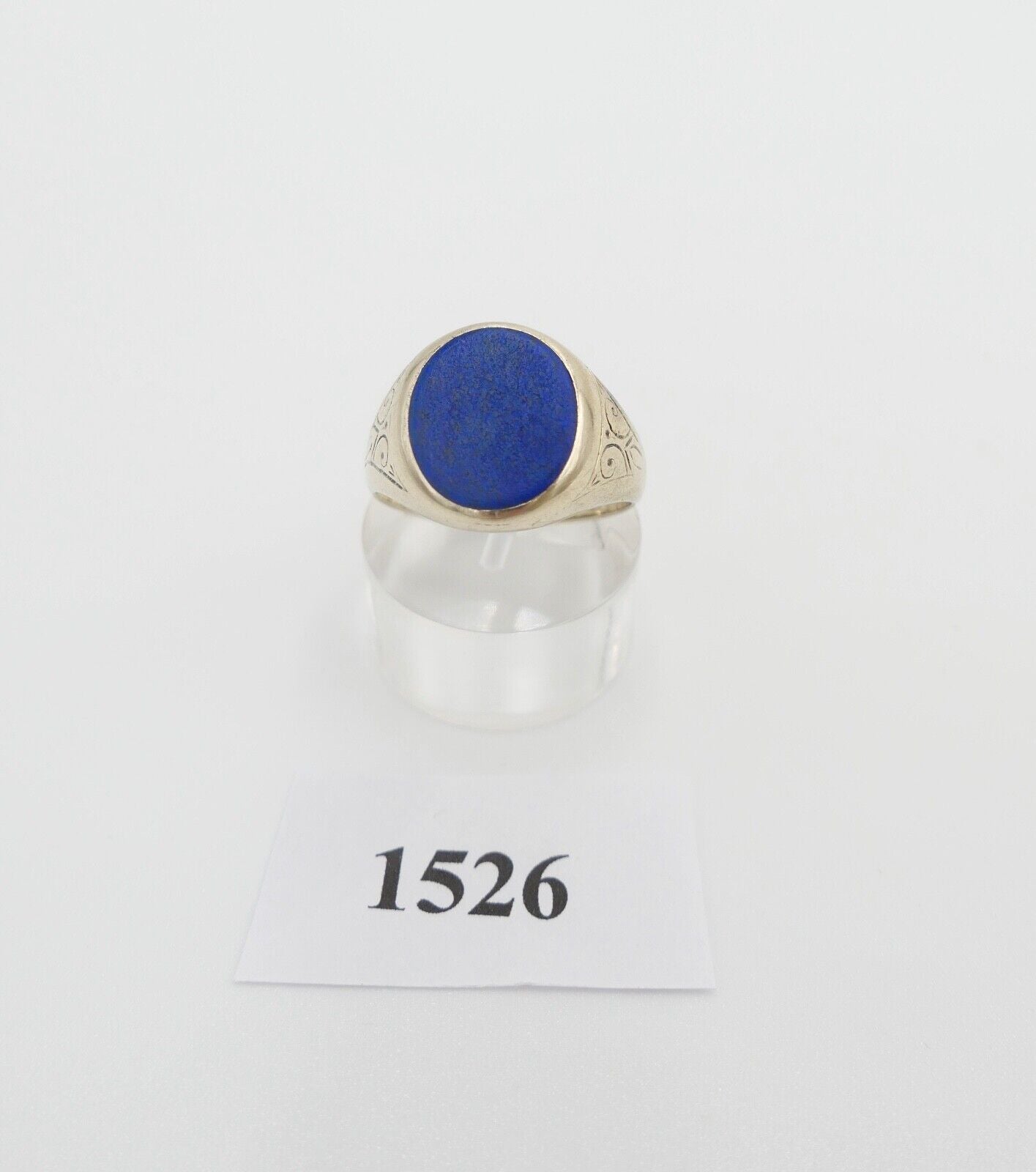 antiker Siegelring Wappenring um 1880 Herrenring Gold 333 8K Lapislazuli Gr. 62