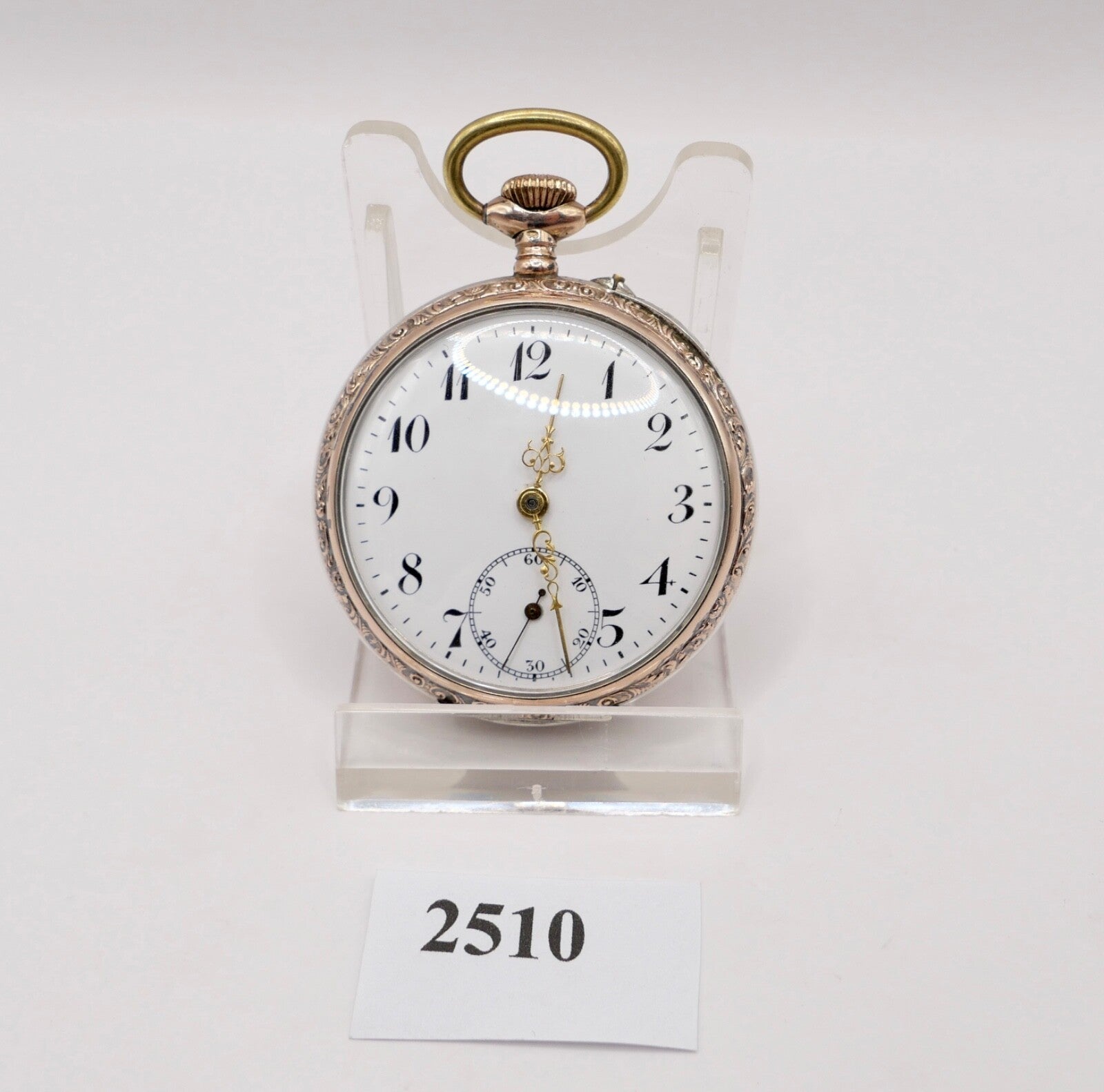 L.W.C. Open Face Taschenuhr 800 Silber Ø 46mm