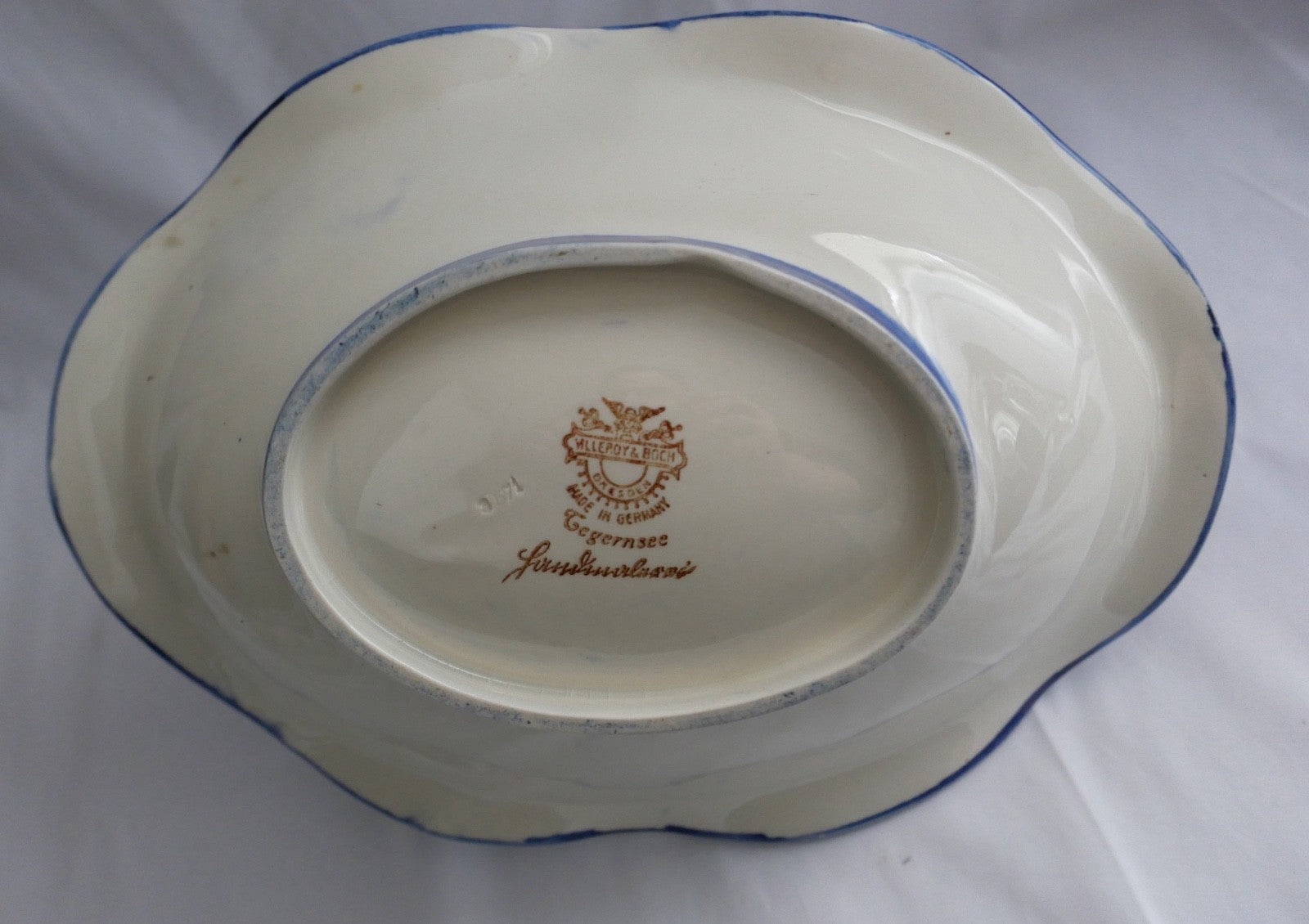 Villeroy & Boch Dresden Tegernsee Henkelkorb Keramik handbemalt Blumenkorb 31 cm