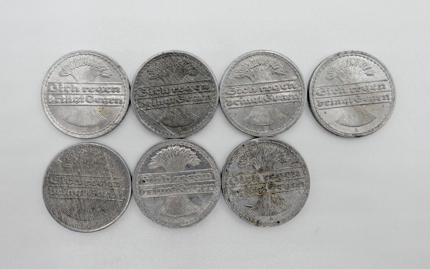 7x 50 Pfennig 1921 Jäger J.301 ss-vz Weimarer Republik