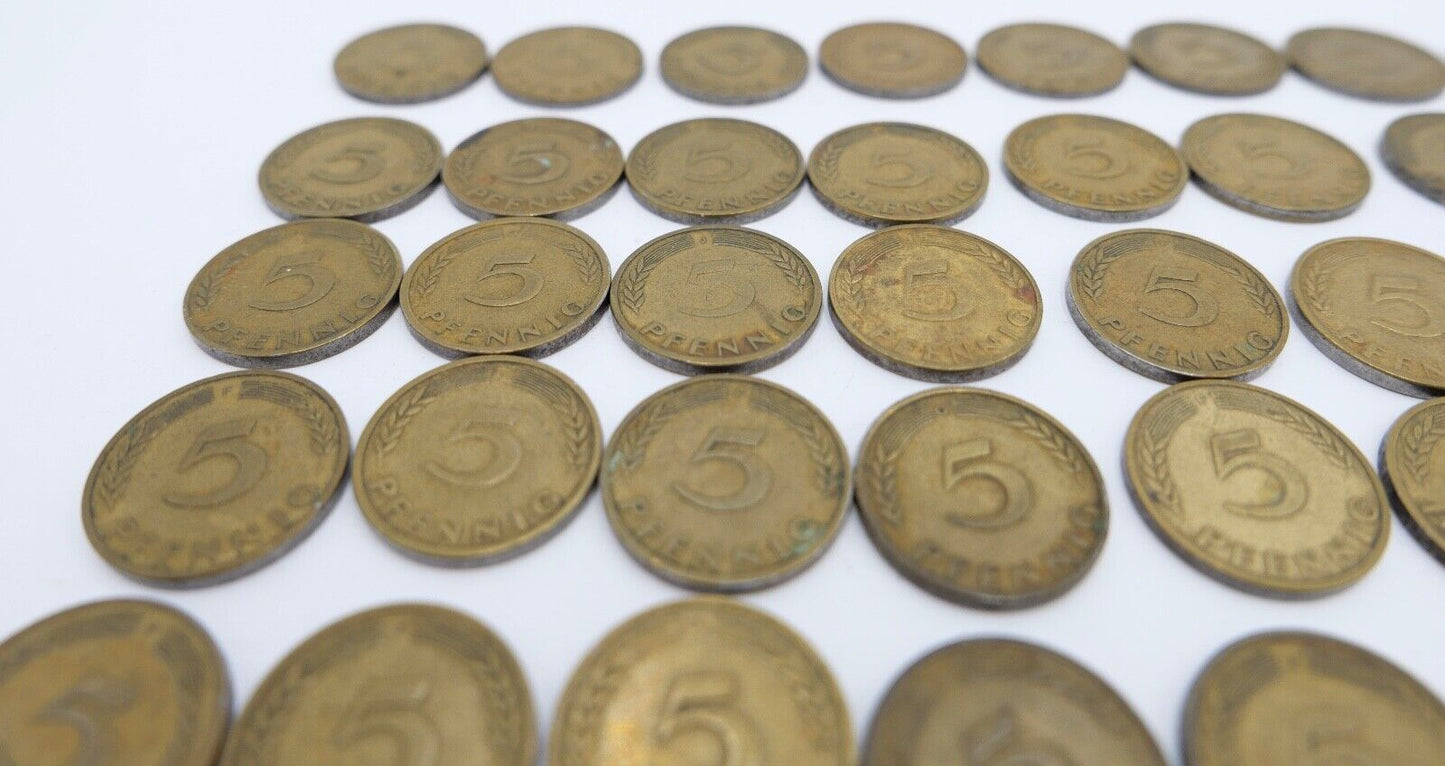 51x 5 Pfennig 1949 D F G J Jäger J. 377 s-vz