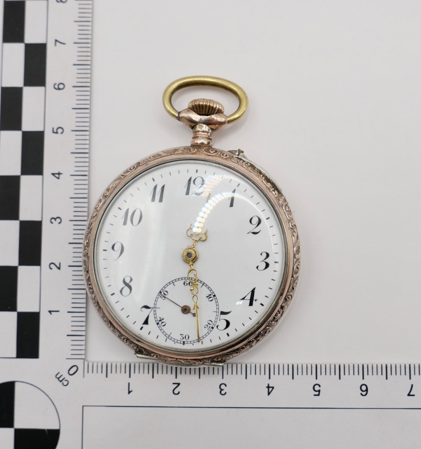 L.W.C. Open Face Taschenuhr 800 Silber Ø 46mm