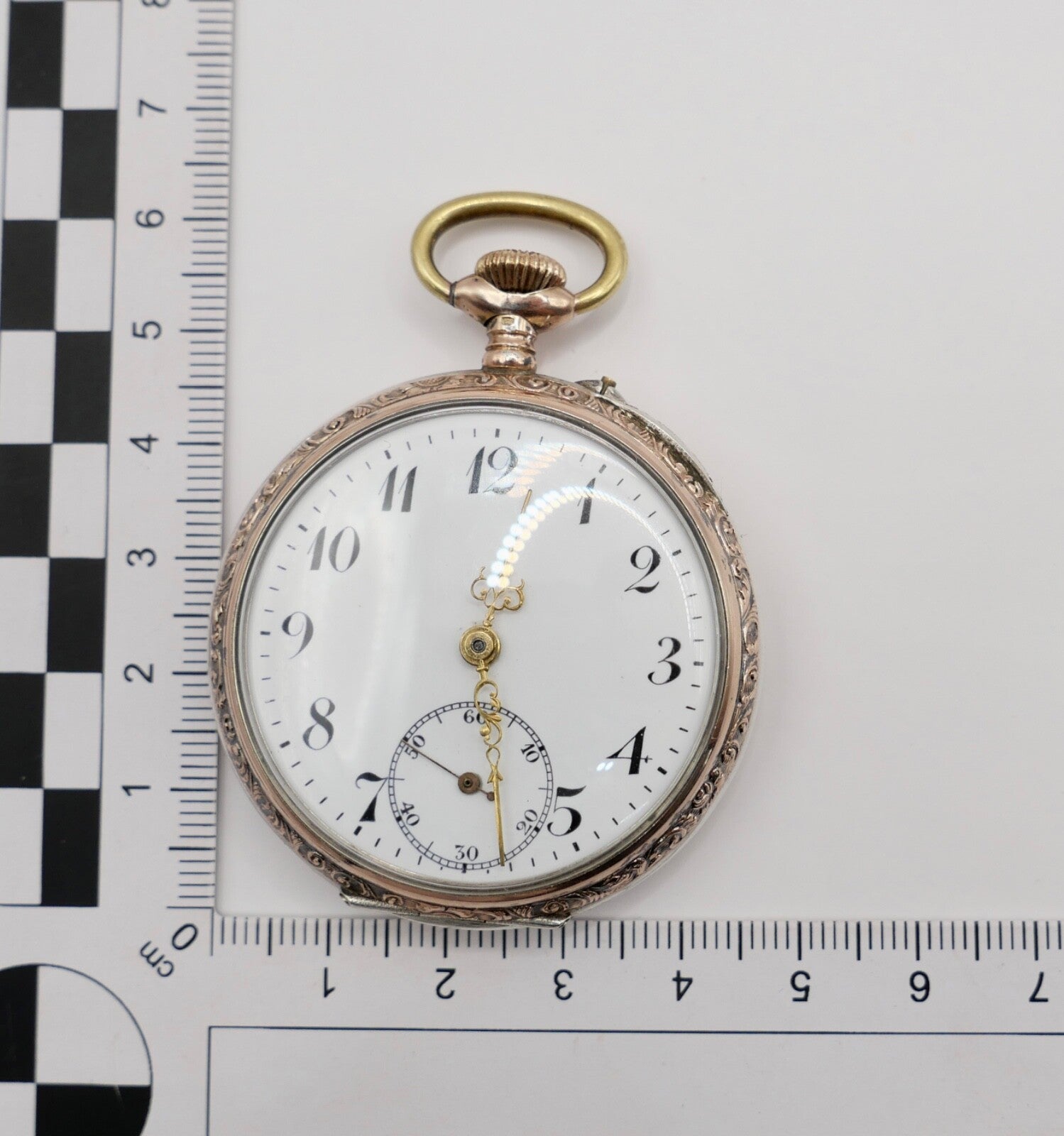 L.W.C. Open Face Taschenuhr 800 Silber Ø 46mm