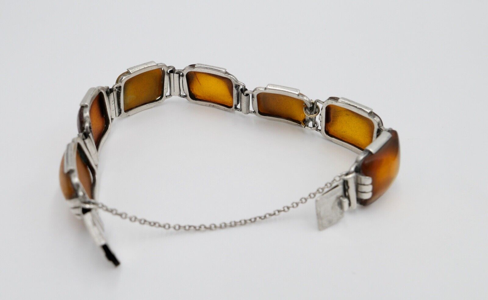 Butterscotch Armband Bernstein 835 Silber 27,9 gr silver Amber